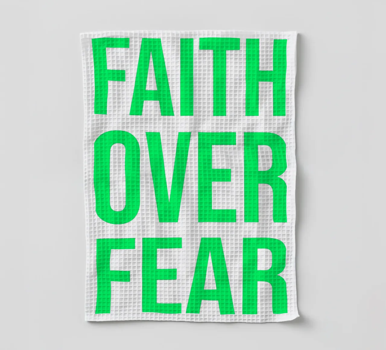 OVER series- bold letters, brave values (5 colors) canovaccio da cucina da FRICKE DESIGN