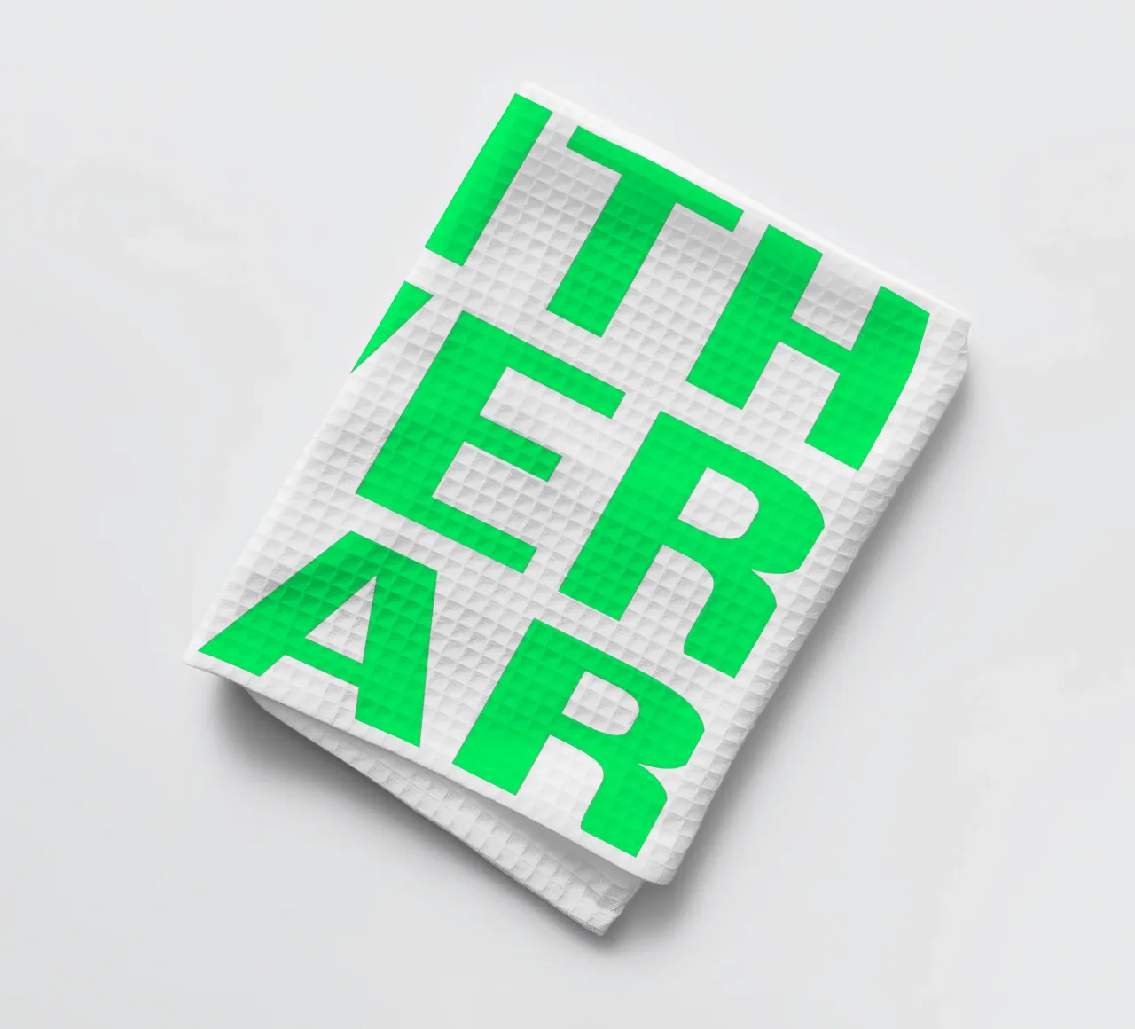 OVER series- bold letters, brave values (5 colors) canovaccio da cucina da FRICKE DESIGN