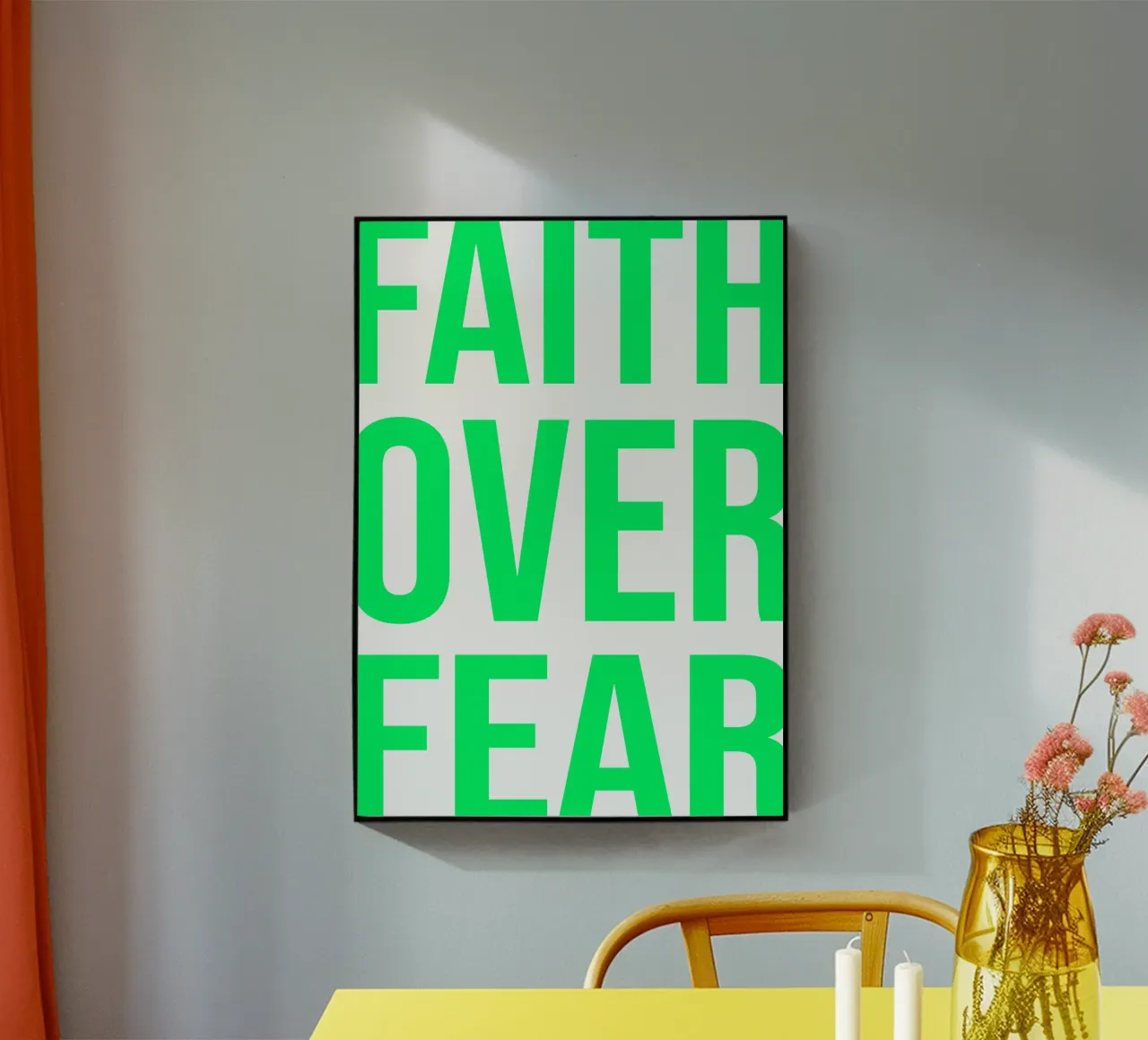 OVER series- bold letters, brave values (5 colors) plexiglass da FRICKE DESIGN