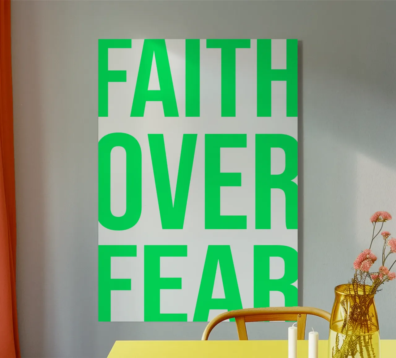OVER series- bold letters, brave values (5 colors) plexiglass da FRICKE DESIGN