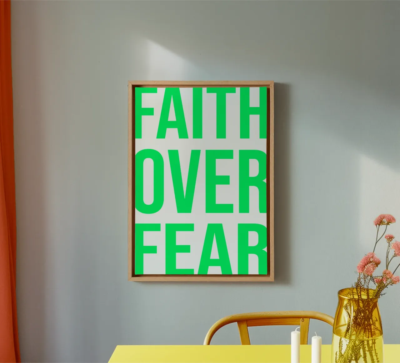 OVER series- bold letters, brave values (5 colors) tela da FRICKE DESIGN