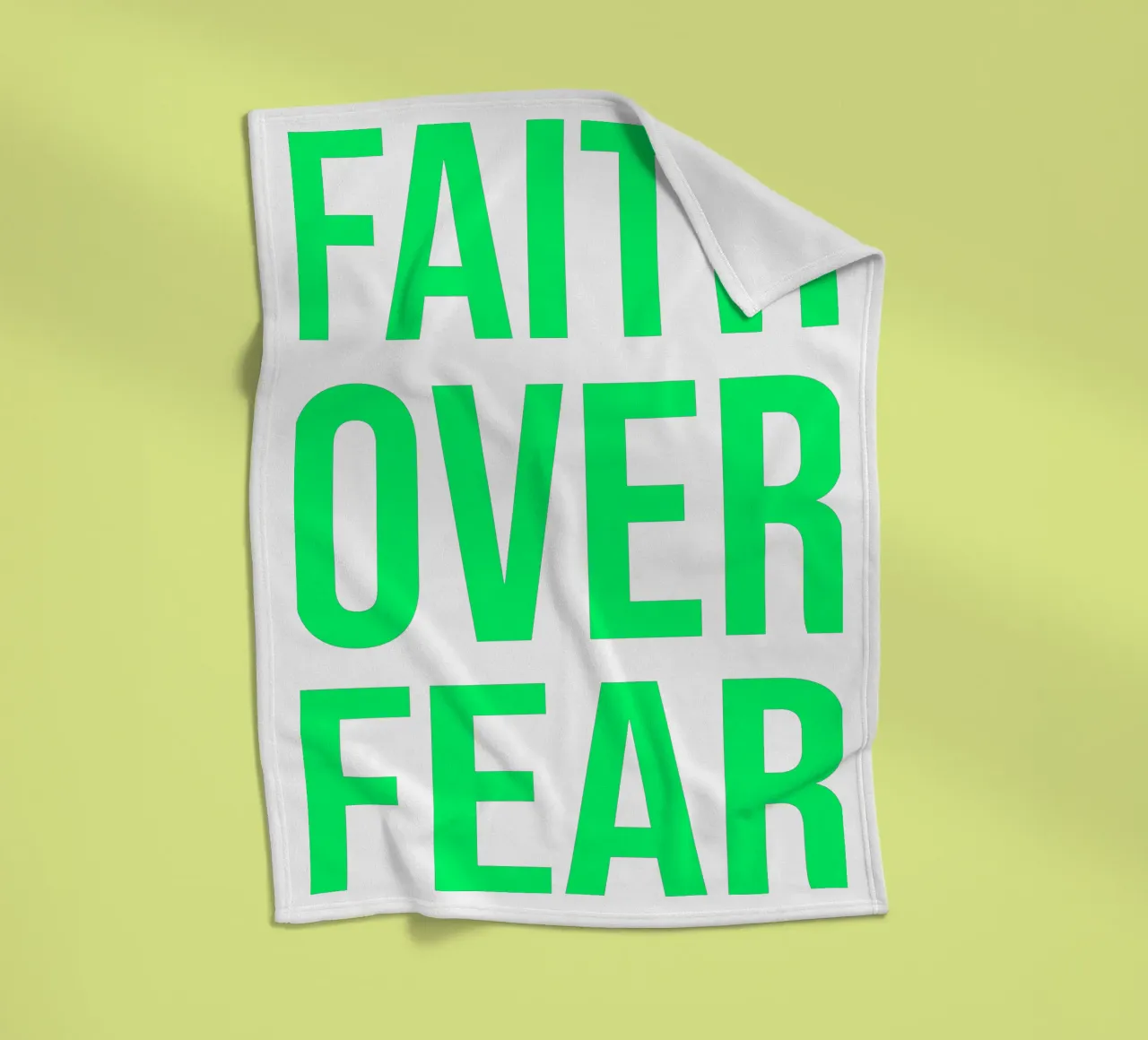 OVER series- bold letters, brave values (5 colors) coperta in pile da FRICKE DESIGN