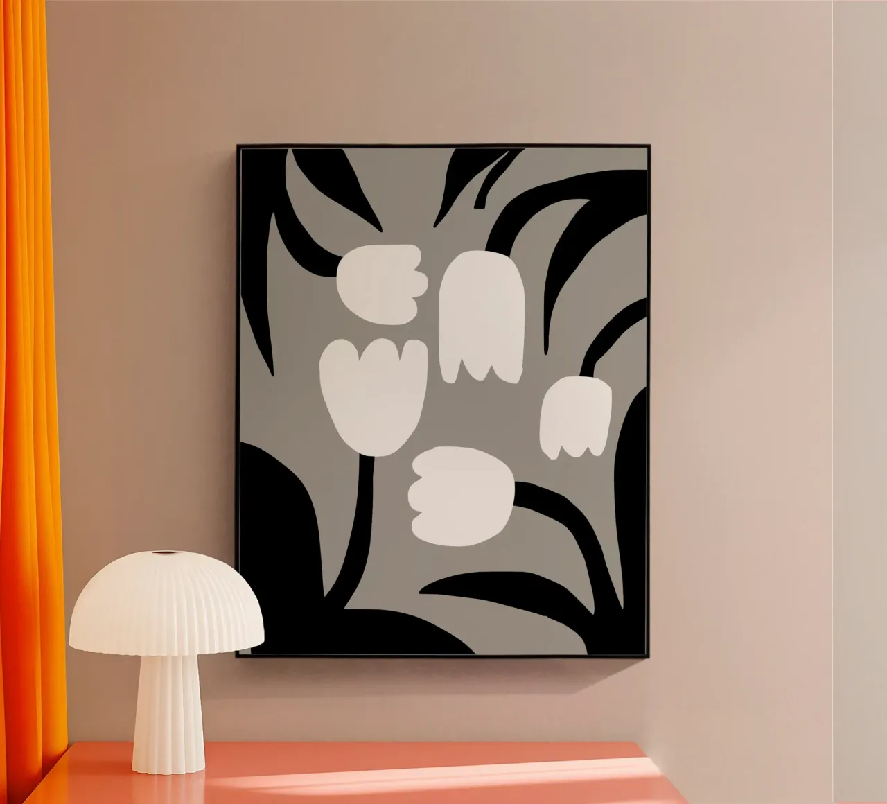 Fiori bianchi e neri plexiglass da Little Dean