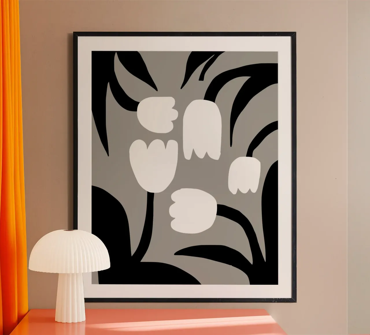 Fiori bianchi e neri carta hahnemühle da Little Dean