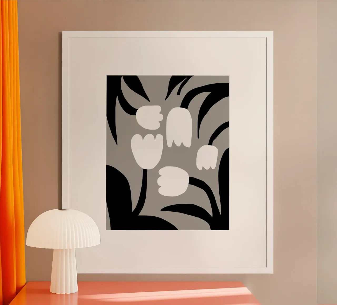 Fiori bianchi e neri carta hahnemühle da Little Dean