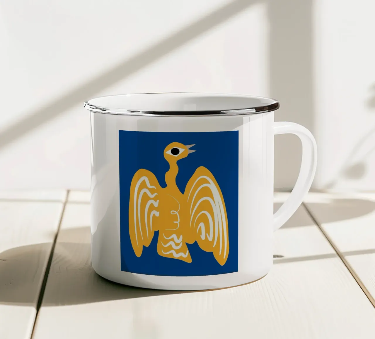 Cigno d'oro tazza in smalto da Little Dean