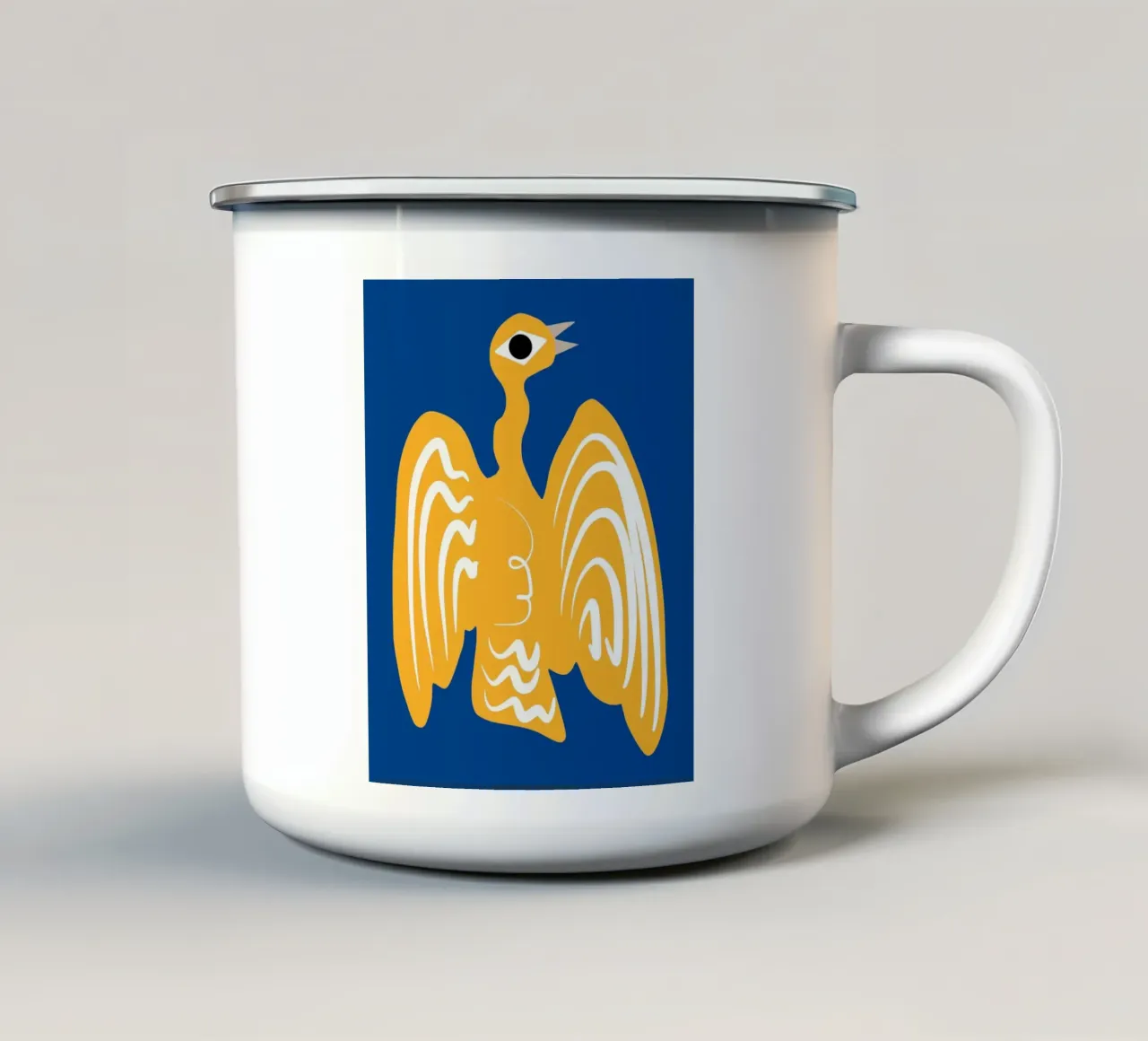 Cigno d'oro tazza in smalto da Little Dean