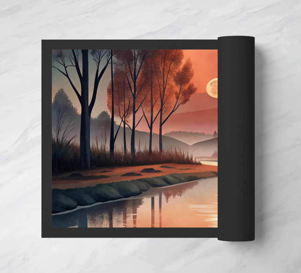 Serene Sunset Reflection doormat by Artistic-shop