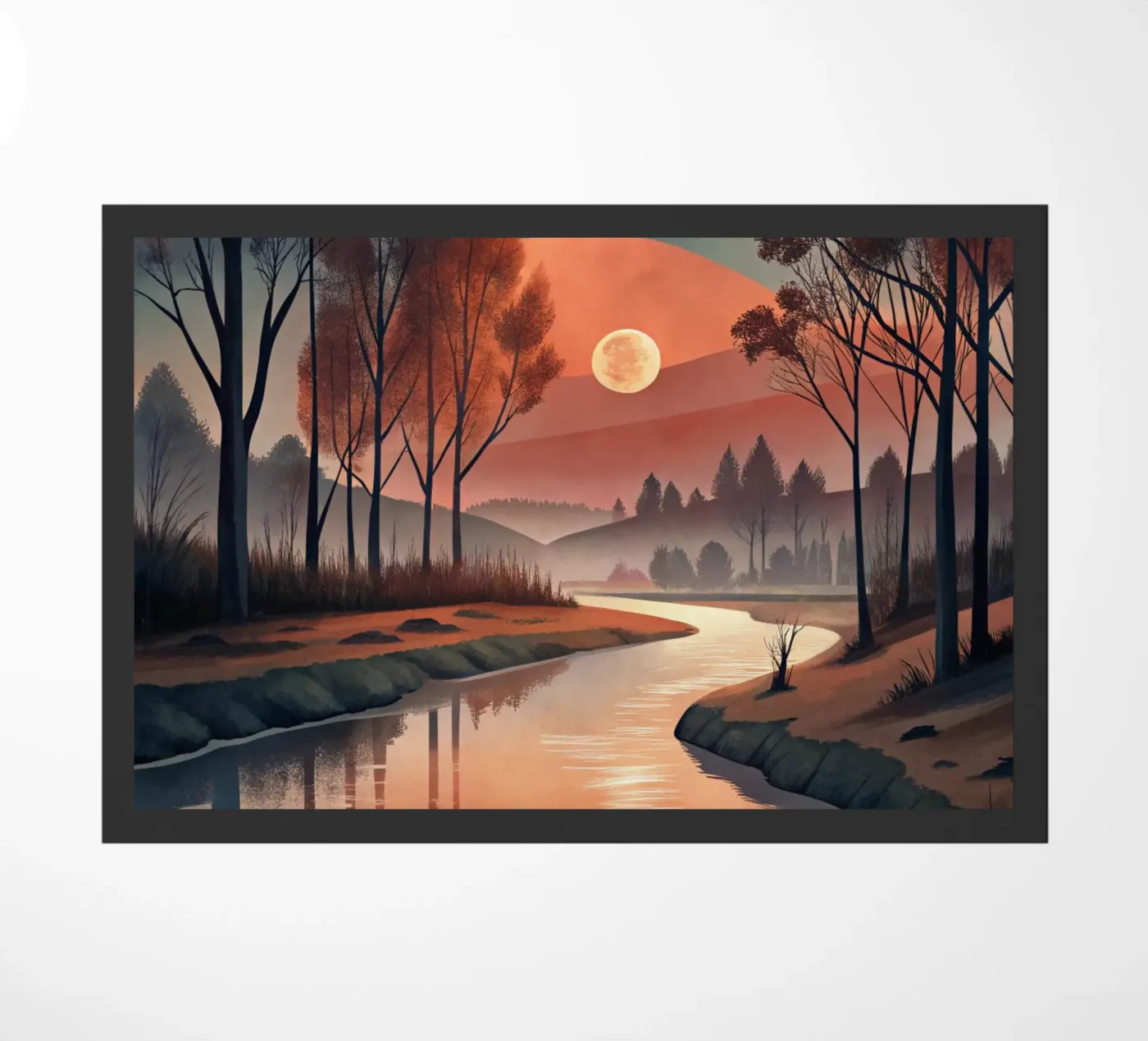 Serene Sunset Reflection Fußmatte von Artistic-shop