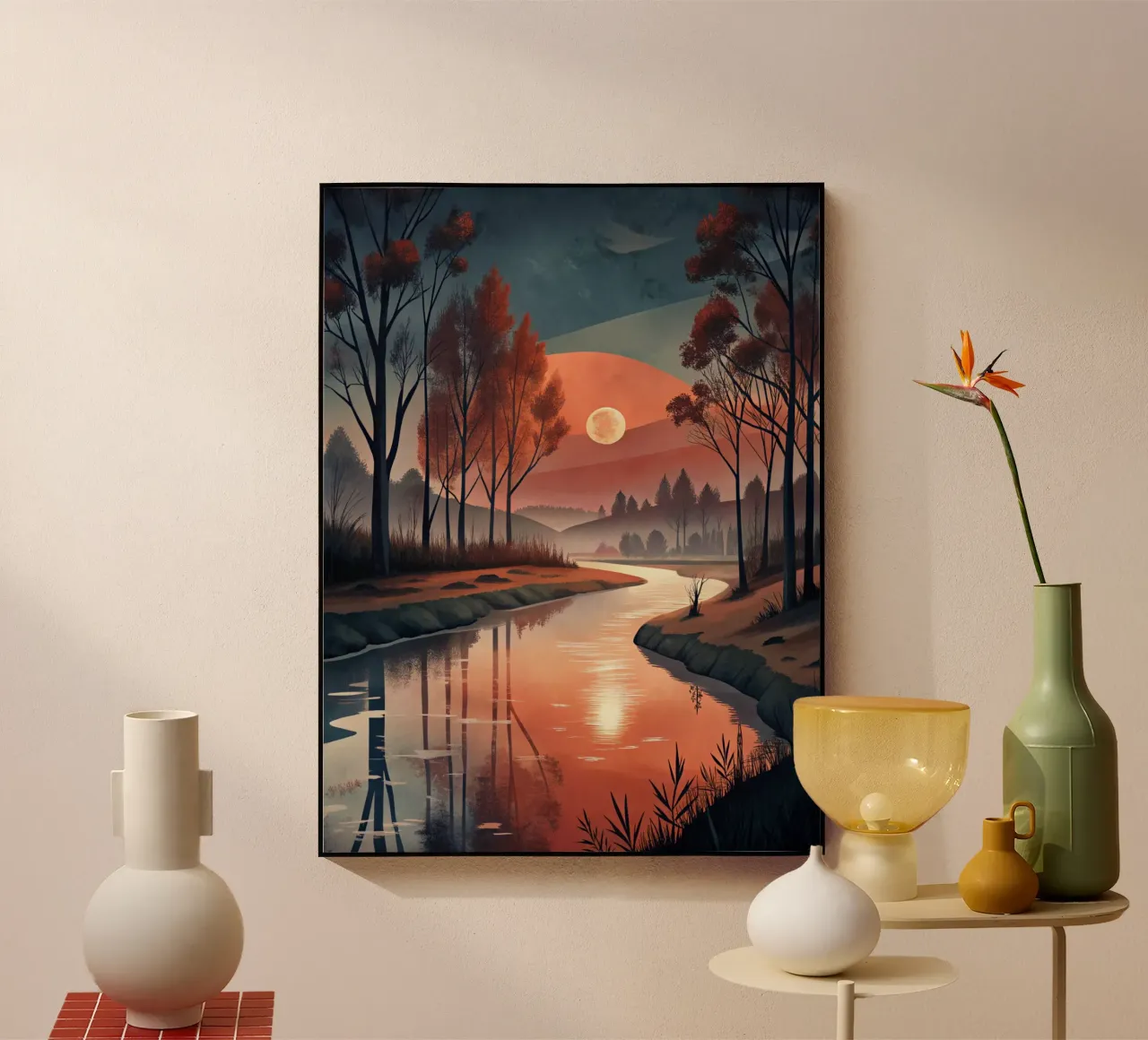 Serene Sunset Reflection acrylic glass by Artistic-shop