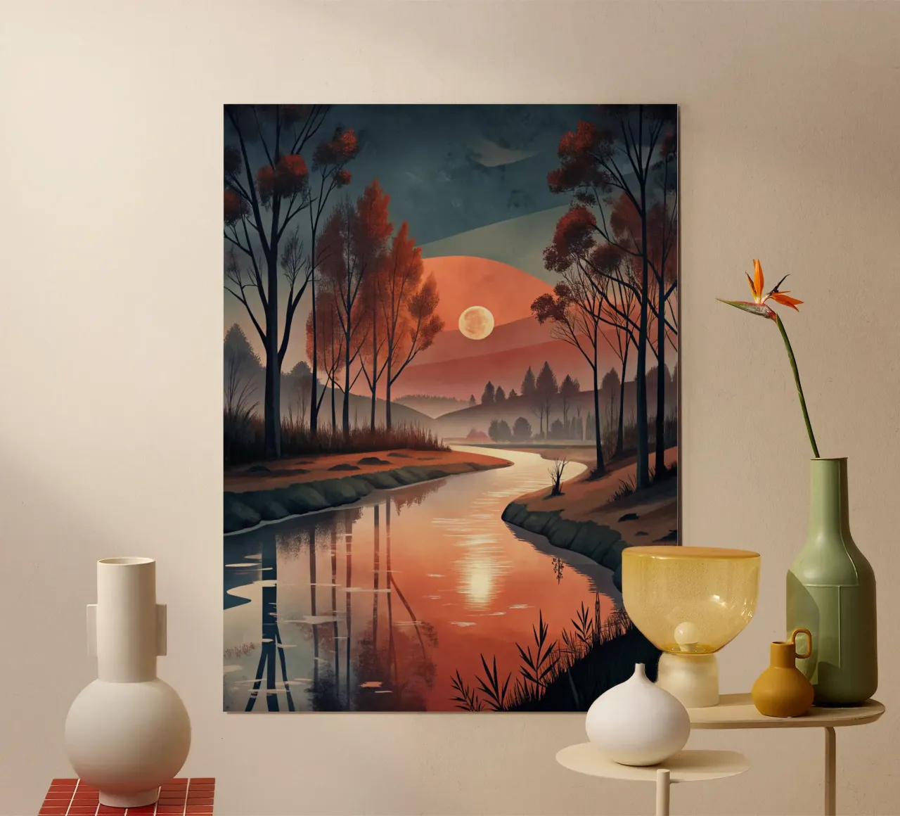 Sereno riflesso del tramonto poster da Artistic-shop