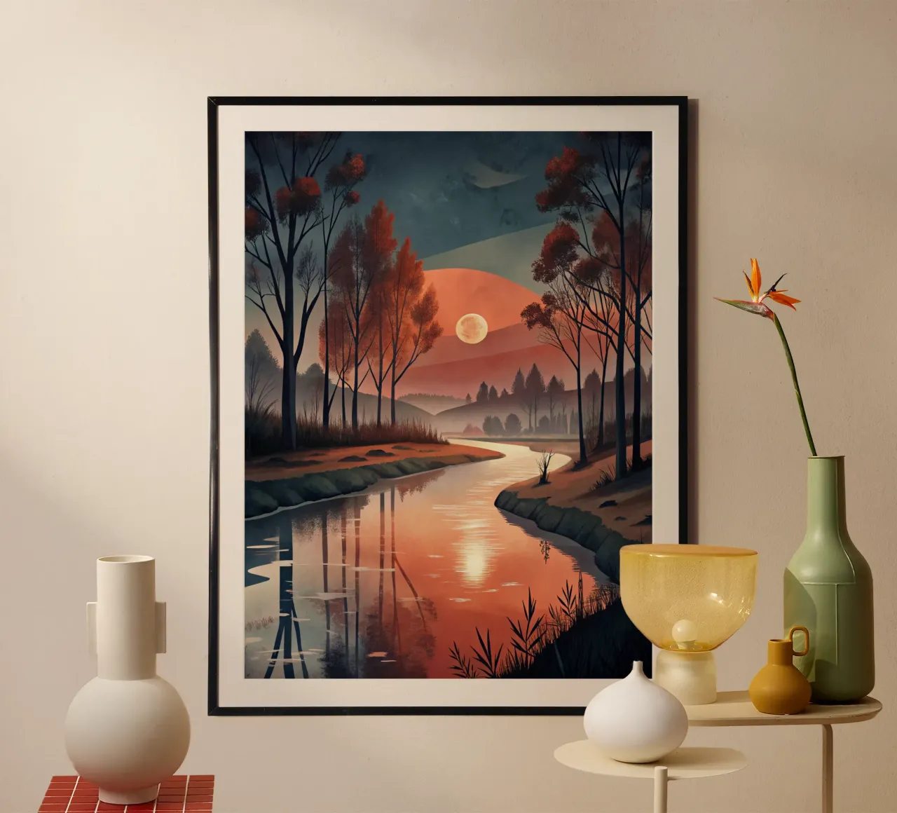 Sereno riflesso del tramonto poster da Artistic-shop