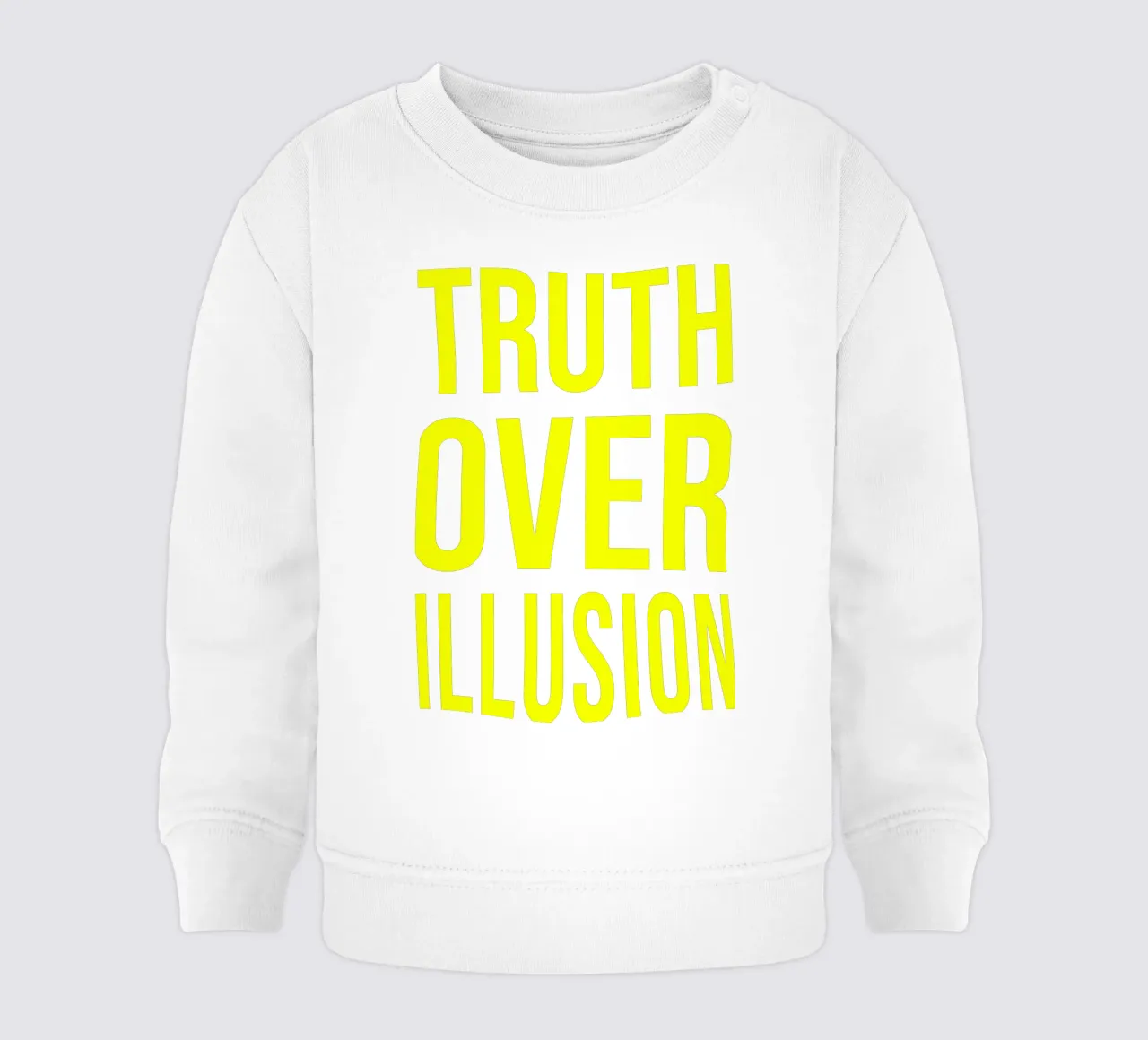 OVER series - bold letters, brave values (5 colors) felpa neonato da FRICKE DESIGN