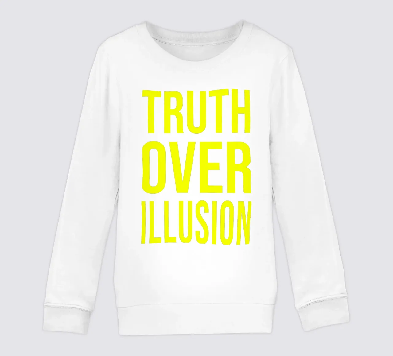 OVER series - bold letters, brave values (5 colors) felpa bambino da FRICKE DESIGN