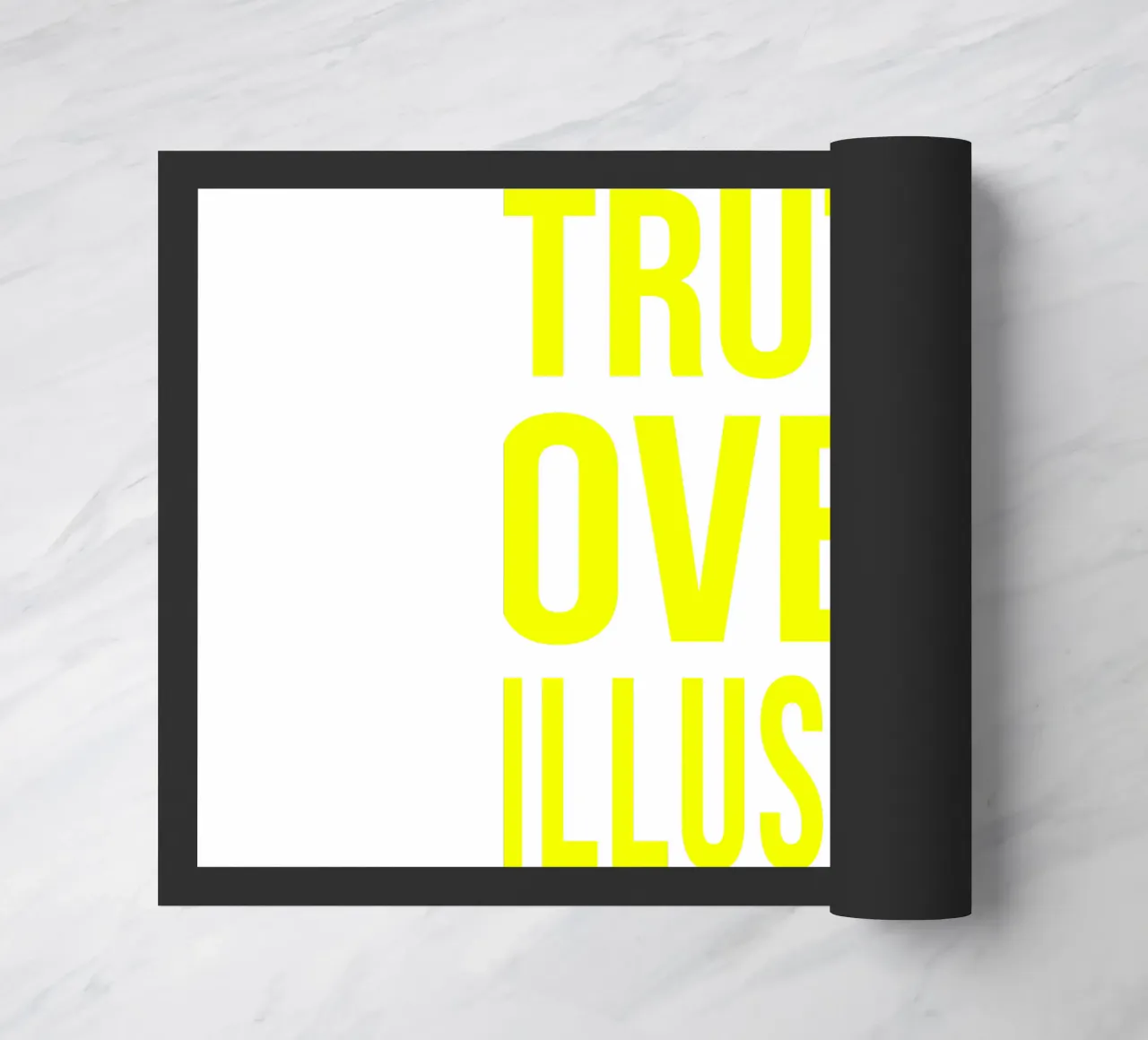 OVER series - bold letters, brave values (5 colors) zerbino da FRICKE DESIGN