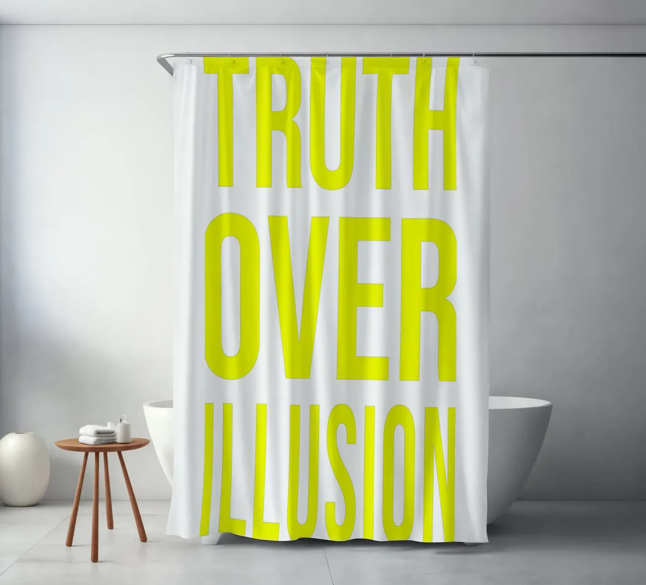 OVER series - bold letters, brave values (5 colors) tenda da doccia da FRICKE DESIGN