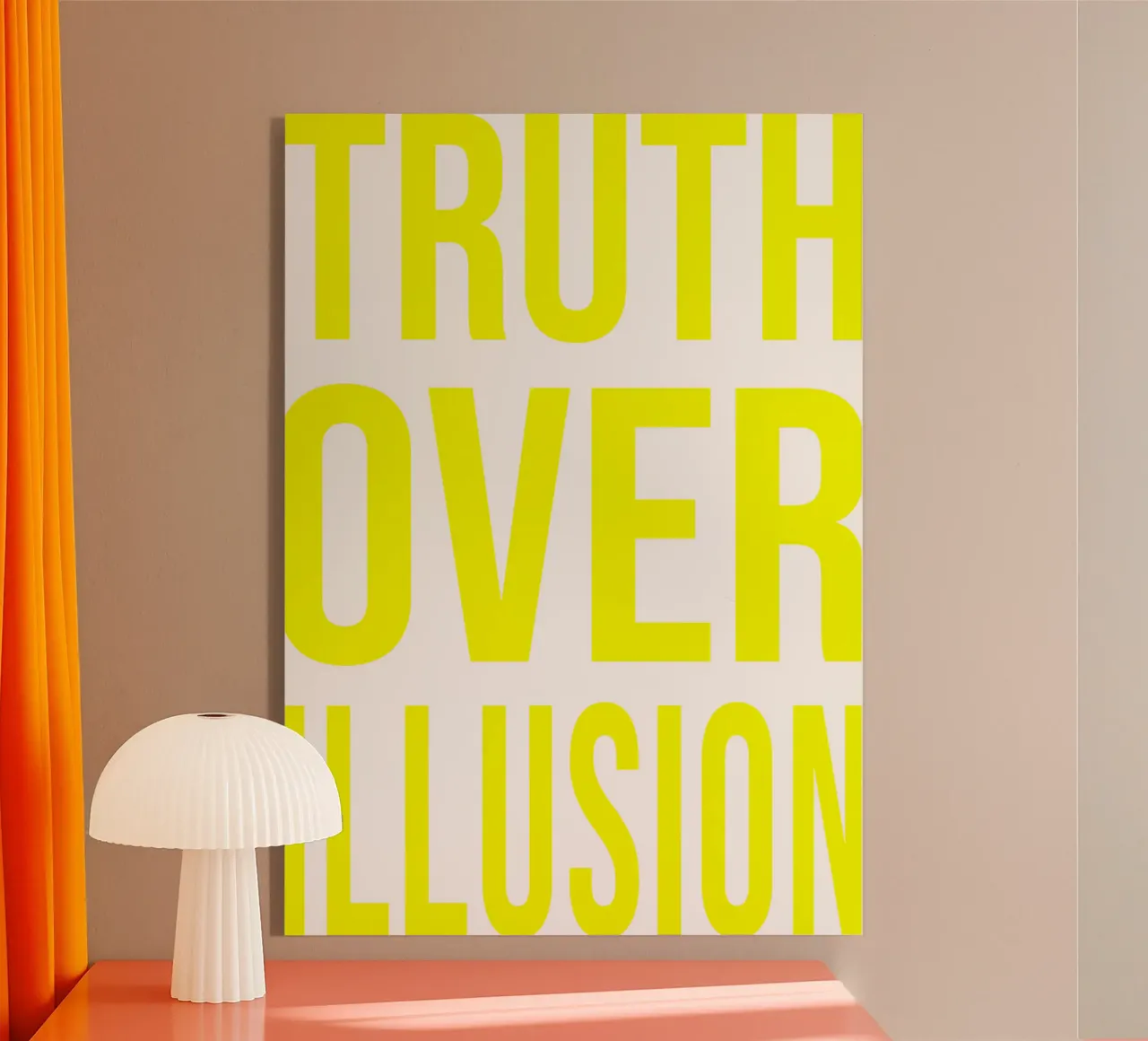 OVER series - bold letters, brave values (5 colors) plexiglass da FRICKE DESIGN