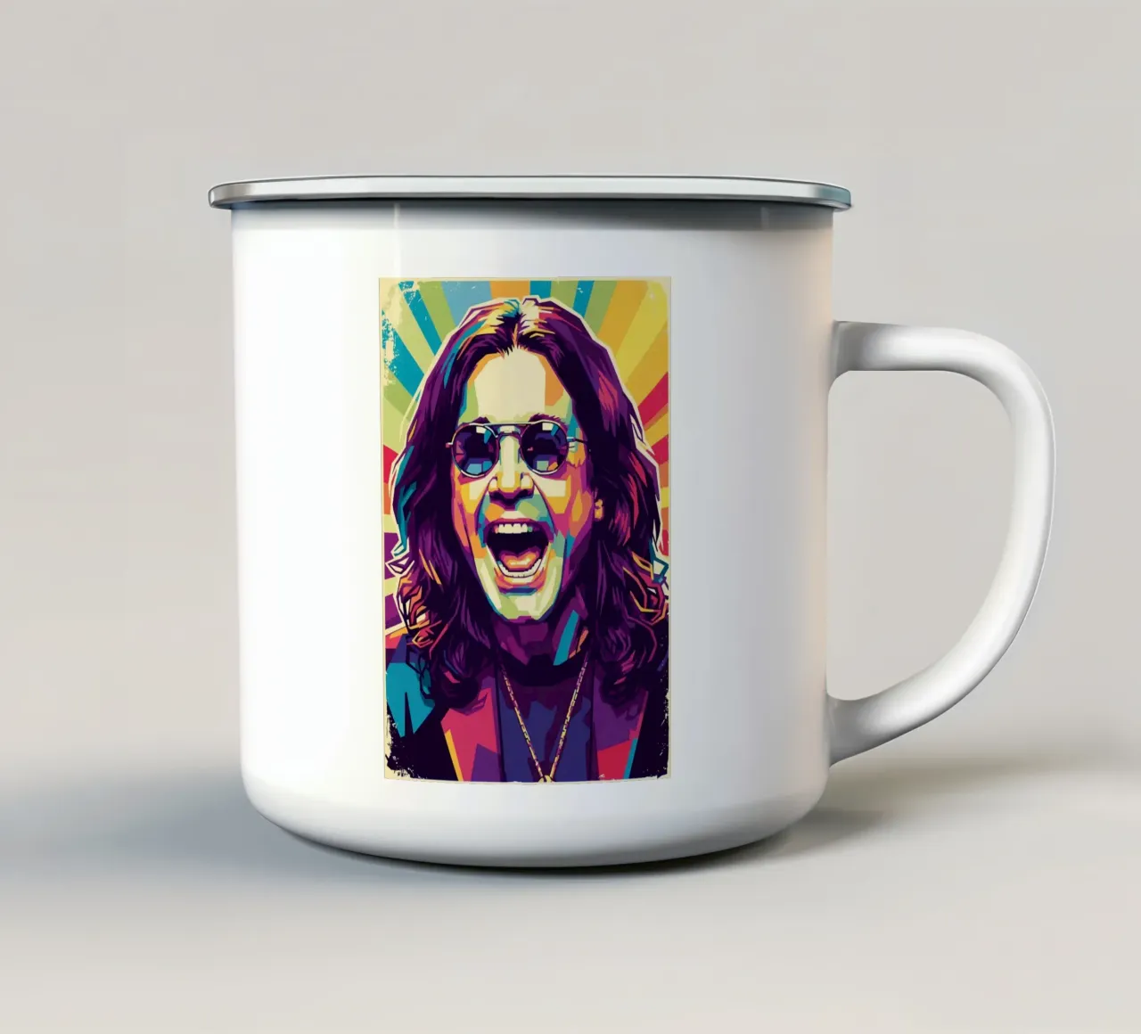 In memoria di Ozzy Osbourne tazza in smalto da Hantamrata
