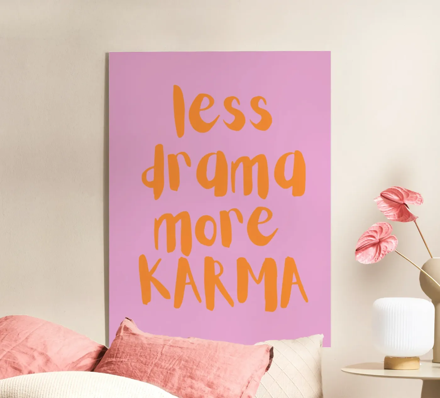 Less Drama More Karma plexiglass da PurePeachStudio