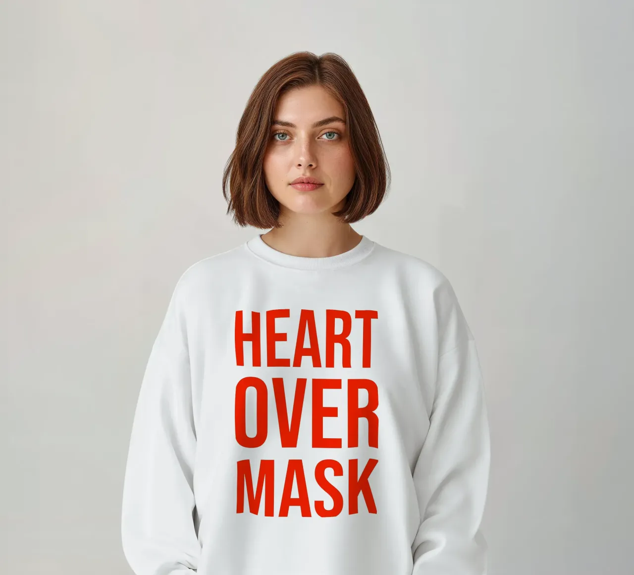 OVER series- bold letters, brave values (5 colors) felpa da FRICKE DESIGN