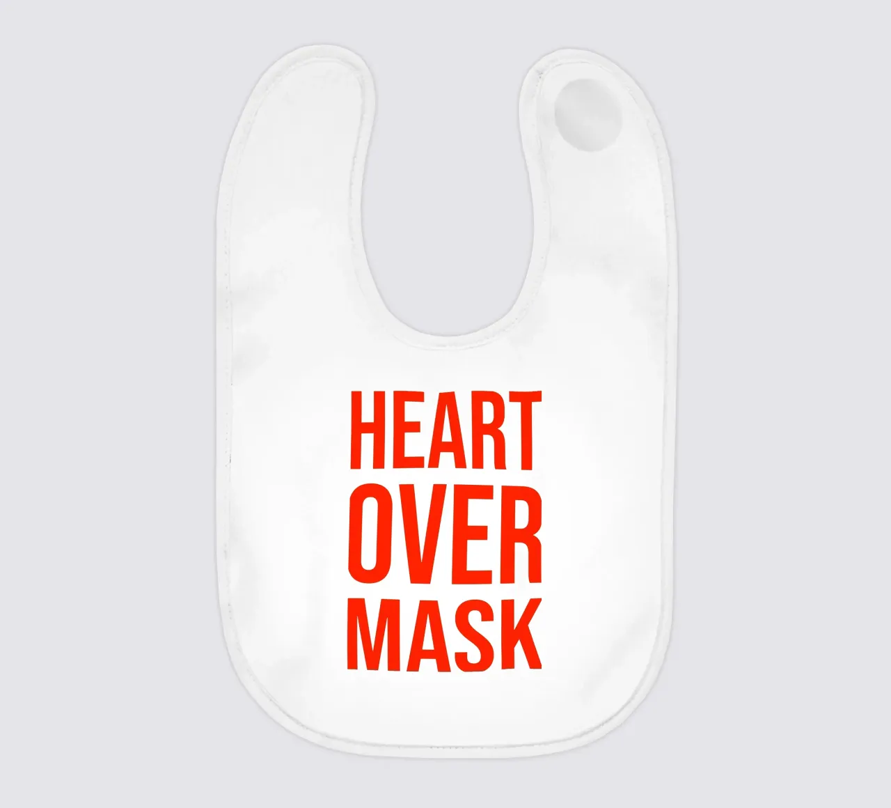 OVER series- bold letters, brave values (5 colors) bavaglino da FRICKE DESIGN