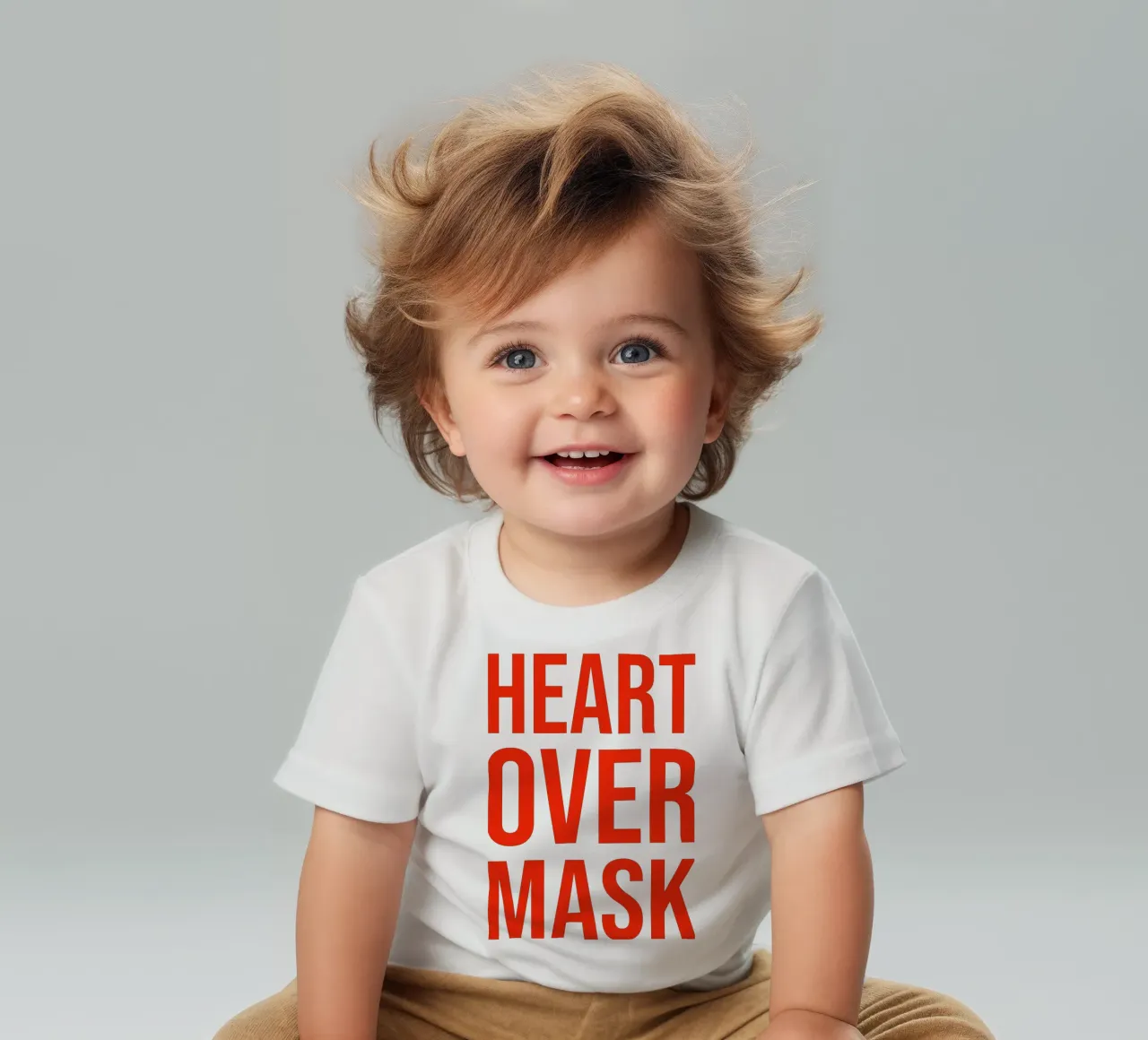 OVER series- bold letters, brave values (5 colors) maglietta neonato da FRICKE DESIGN
