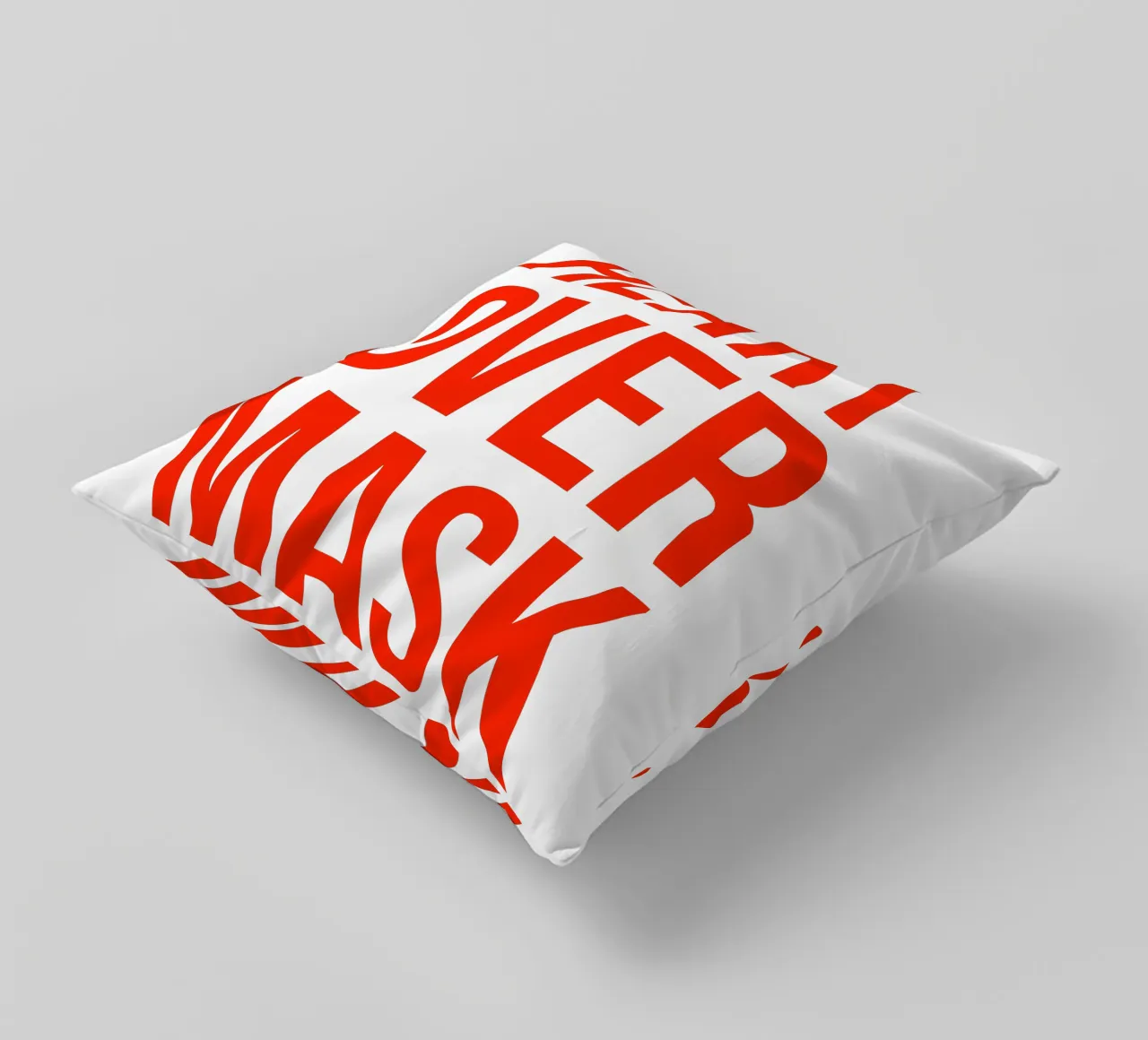 OVER series- bold letters, brave values (5 colors) cuscino da FRICKE DESIGN