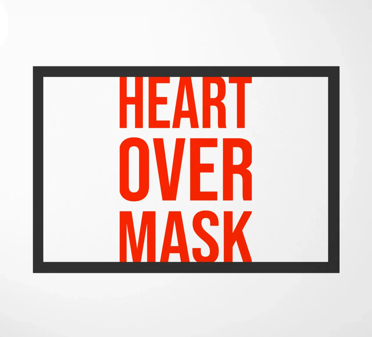 OVER series- bold letters, brave values (5 colors) zerbino da FRICKE DESIGN