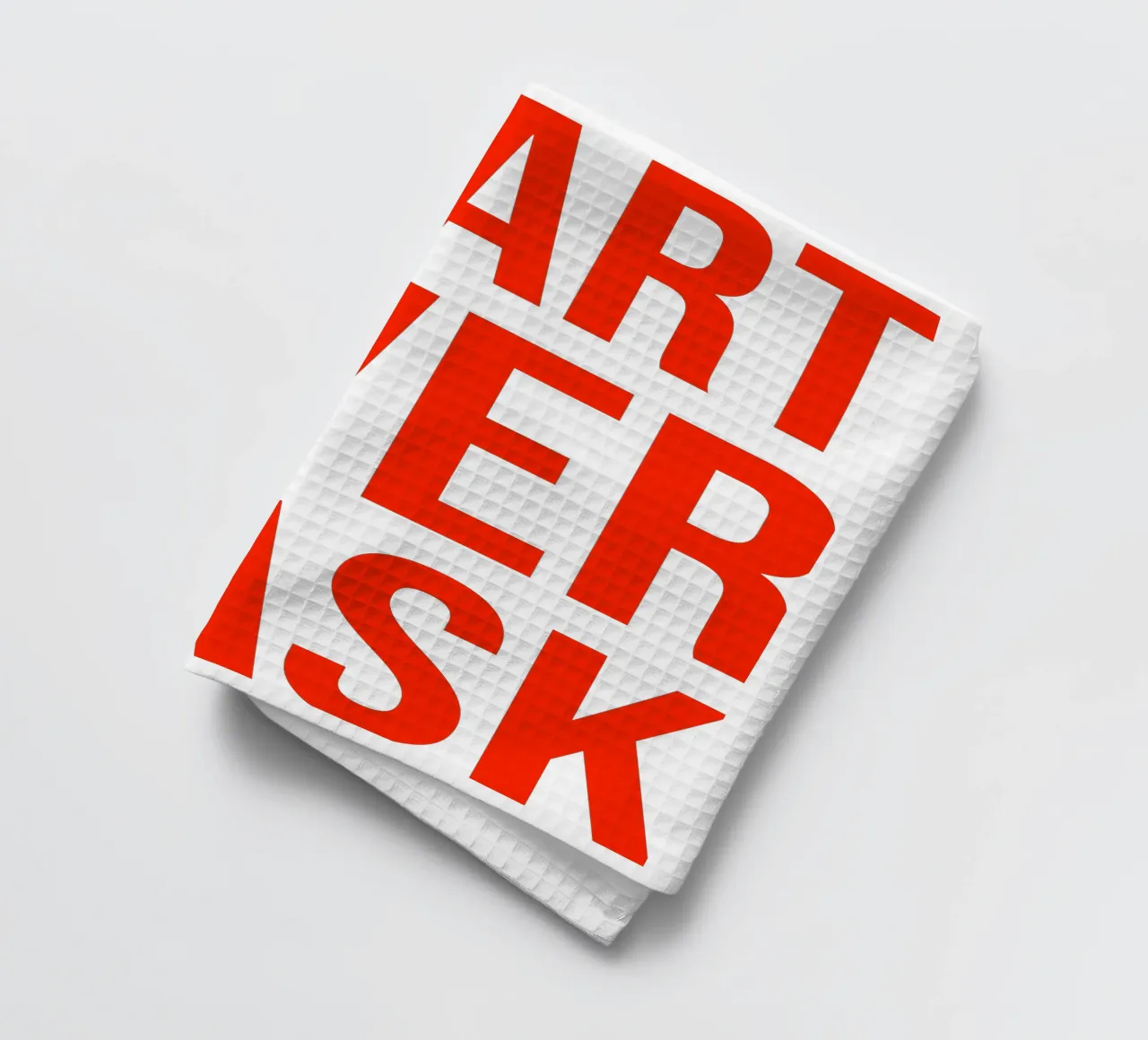 OVER series- bold letters, brave values (5 colors) canovaccio da cucina da FRICKE DESIGN