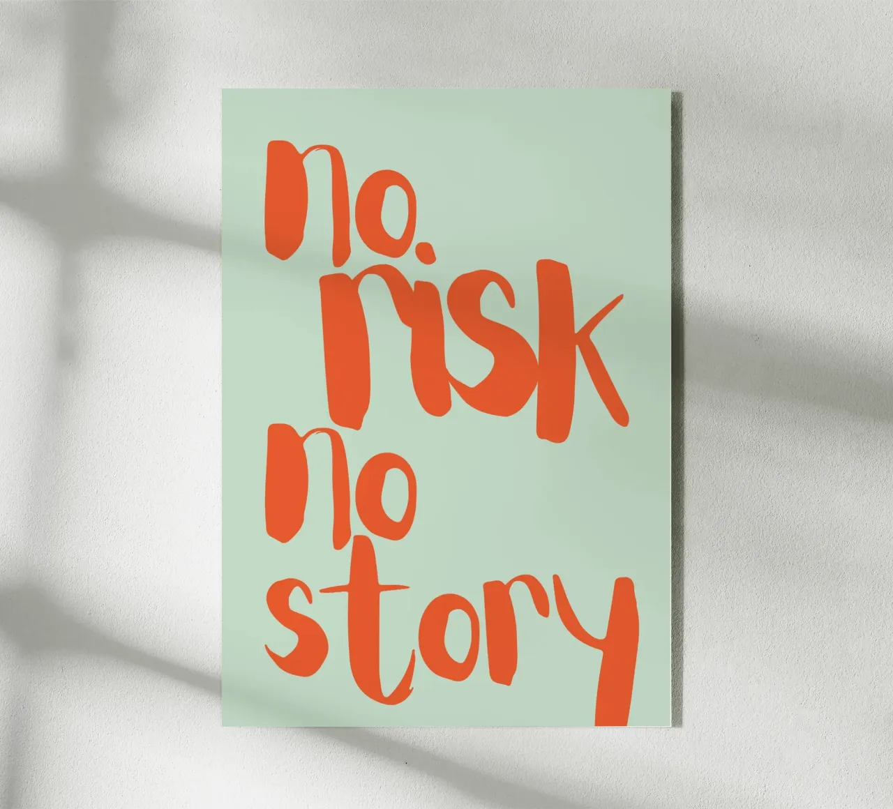 NESSUN RISCHIO NESSUNA STORIA plexiglass da PurePeachStudio