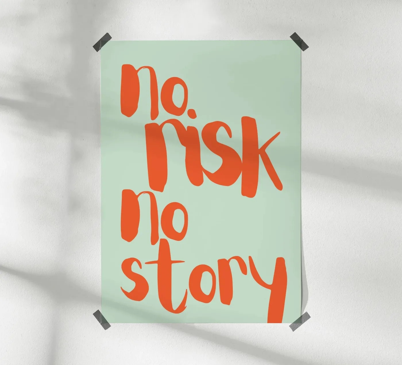 NESSUN RISCHIO NESSUNA STORIA poster da PurePeachStudio