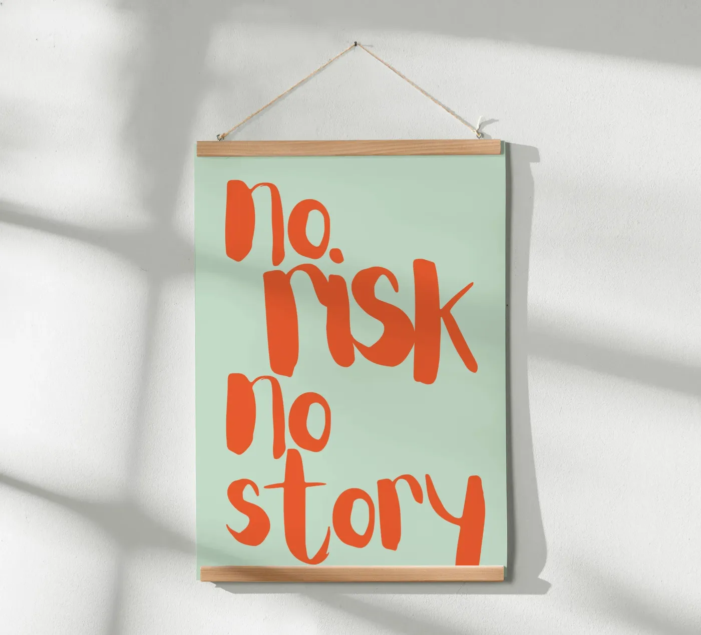 NESSUN RISCHIO NESSUNA STORIA poster da PurePeachStudio