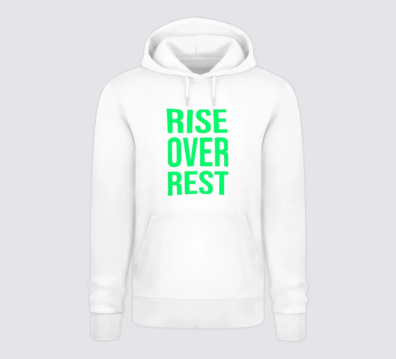 OVER series - bold letters, brave values (5 colors) felpa con cappuccio da FRICKE DESIGN