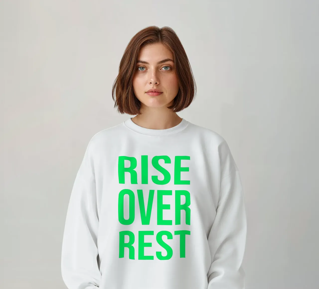 OVER series - bold letters, brave values (5 colors) felpa da FRICKE DESIGN