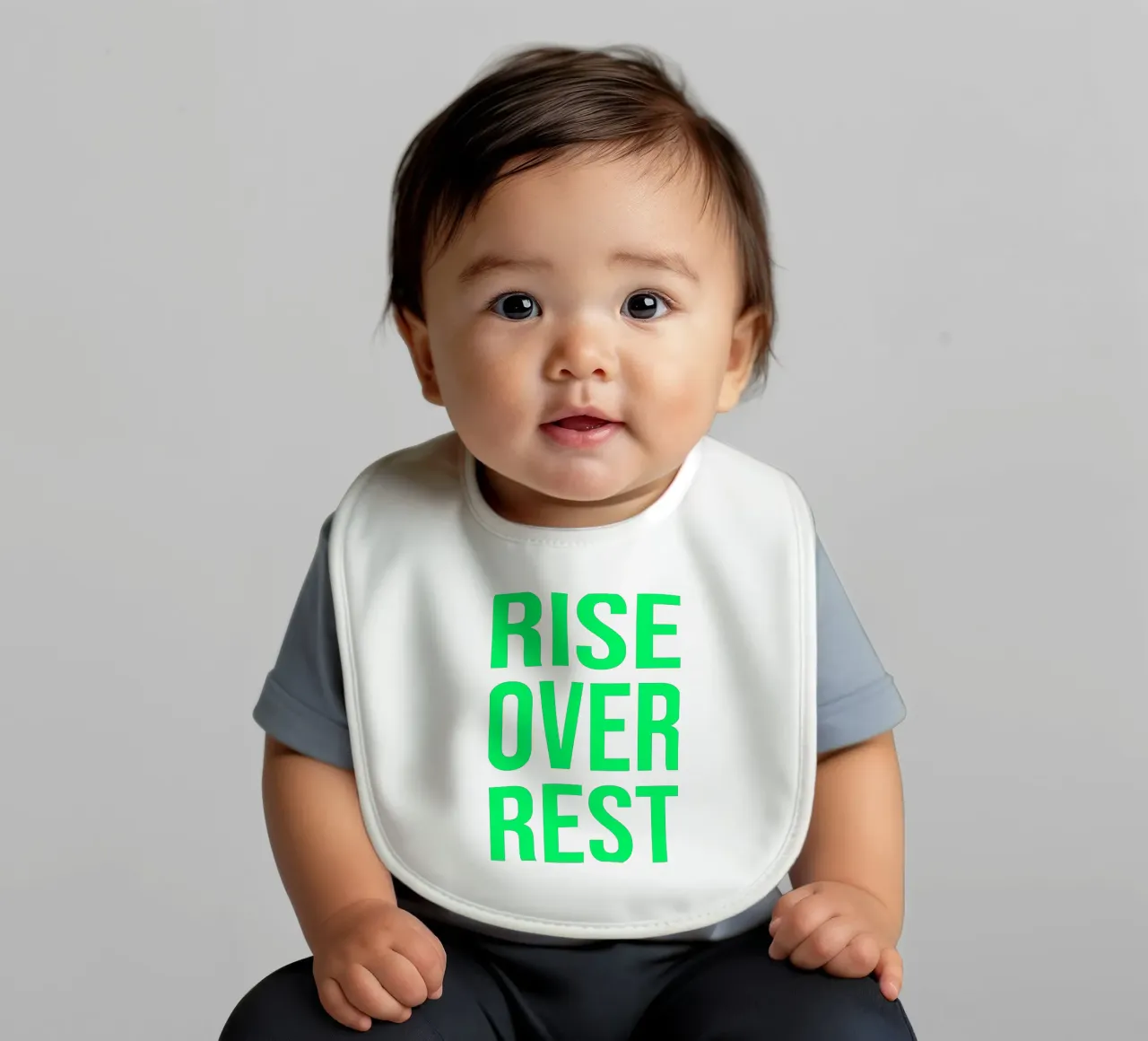 OVER series - bold letters, brave values (5 colors) bavaglino da FRICKE DESIGN