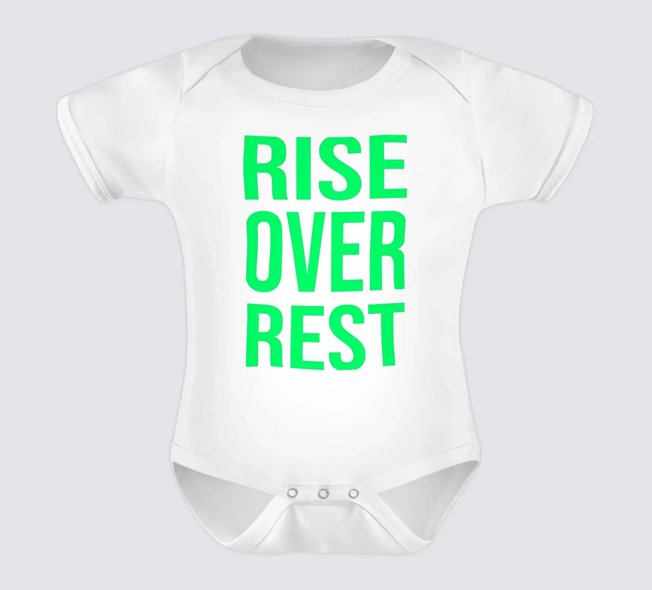 OVER series - bold letters, brave values (5 colors) body neonato maniche corte da FRICKE DESIGN