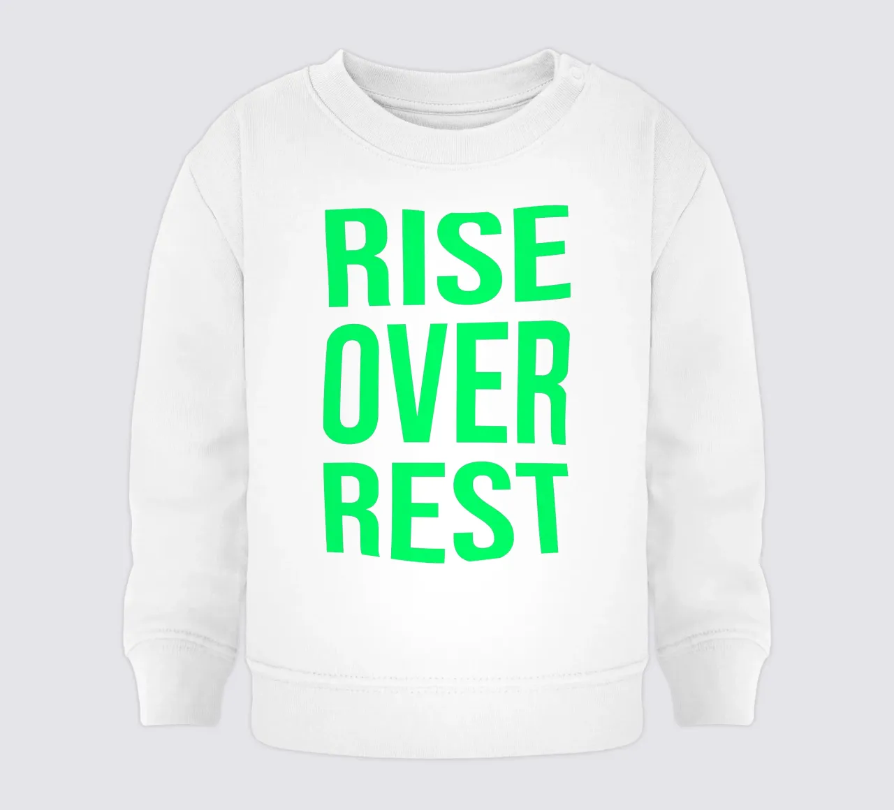 OVER series - bold letters, brave values (5 colors) felpa neonato da FRICKE DESIGN