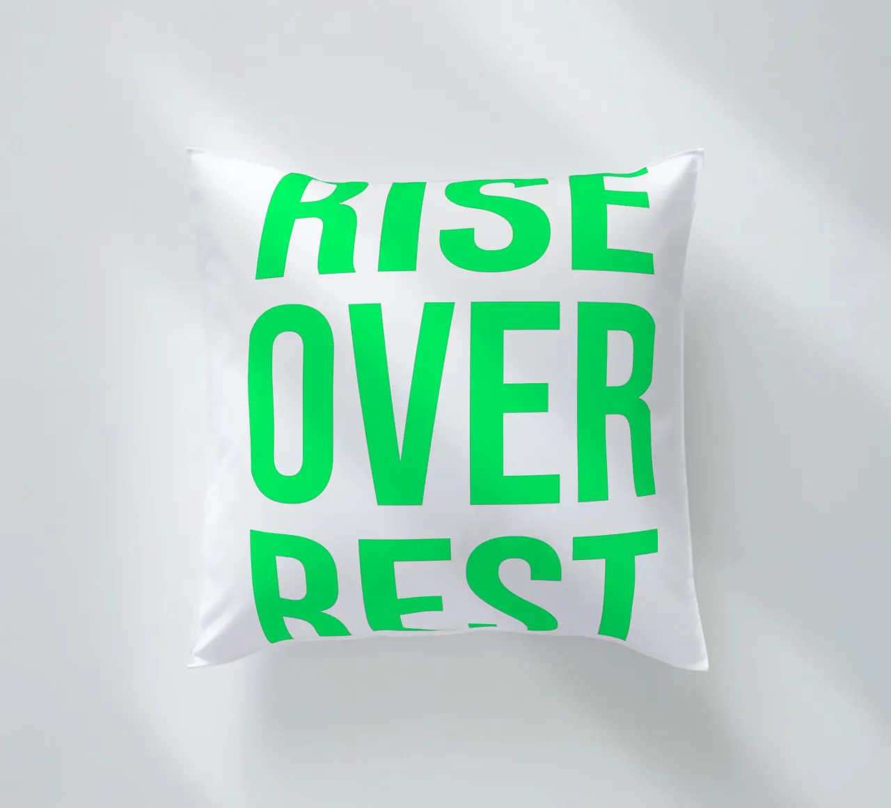 OVER series - bold letters, brave values (5 colors) cuscino da FRICKE DESIGN