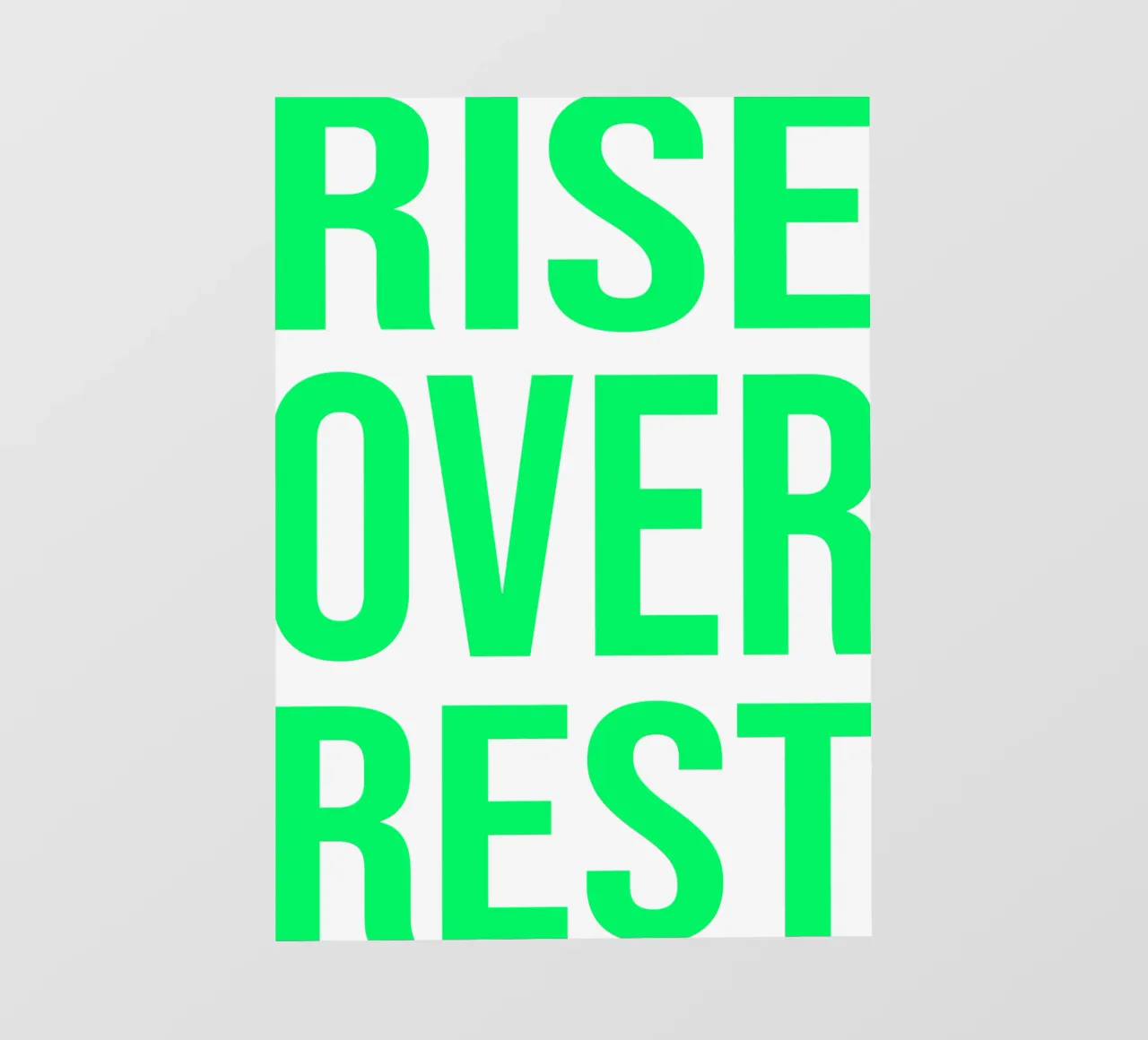 OVER series - bold letters, brave values (5 colors) telo in pvc da FRICKE DESIGN