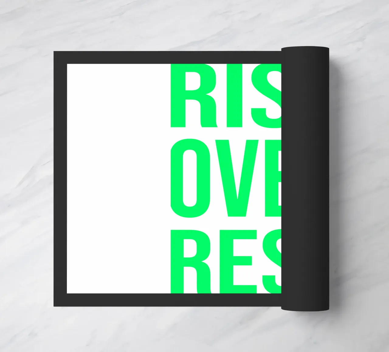 OVER series - bold letters, brave values (5 colors) zerbino da FRICKE DESIGN