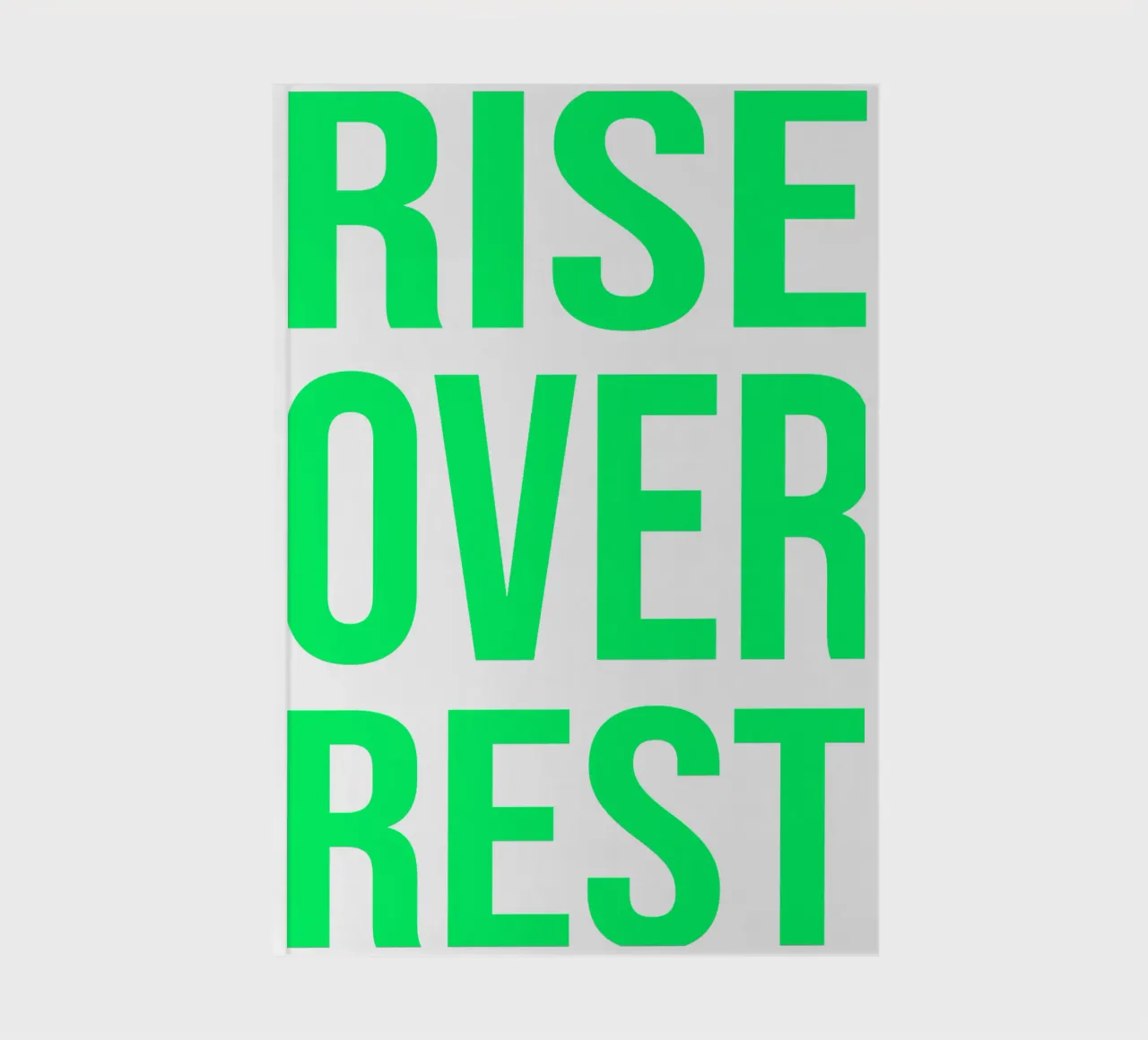 OVER series - bold letters, brave values (5 colors) notebook by FRICKE DESIGN