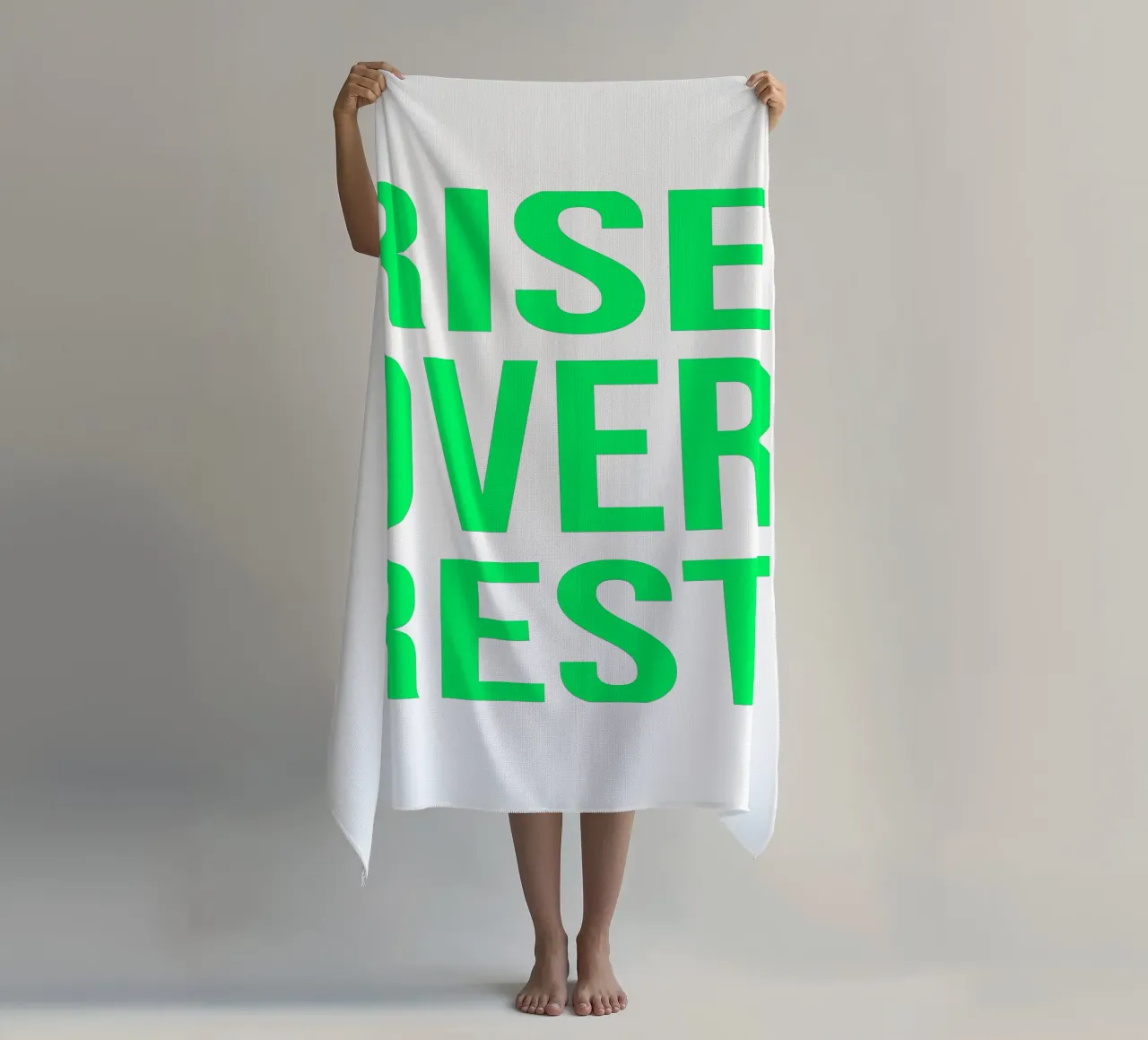 OVER series - bold letters, brave values (5 colors) telo mare da FRICKE DESIGN