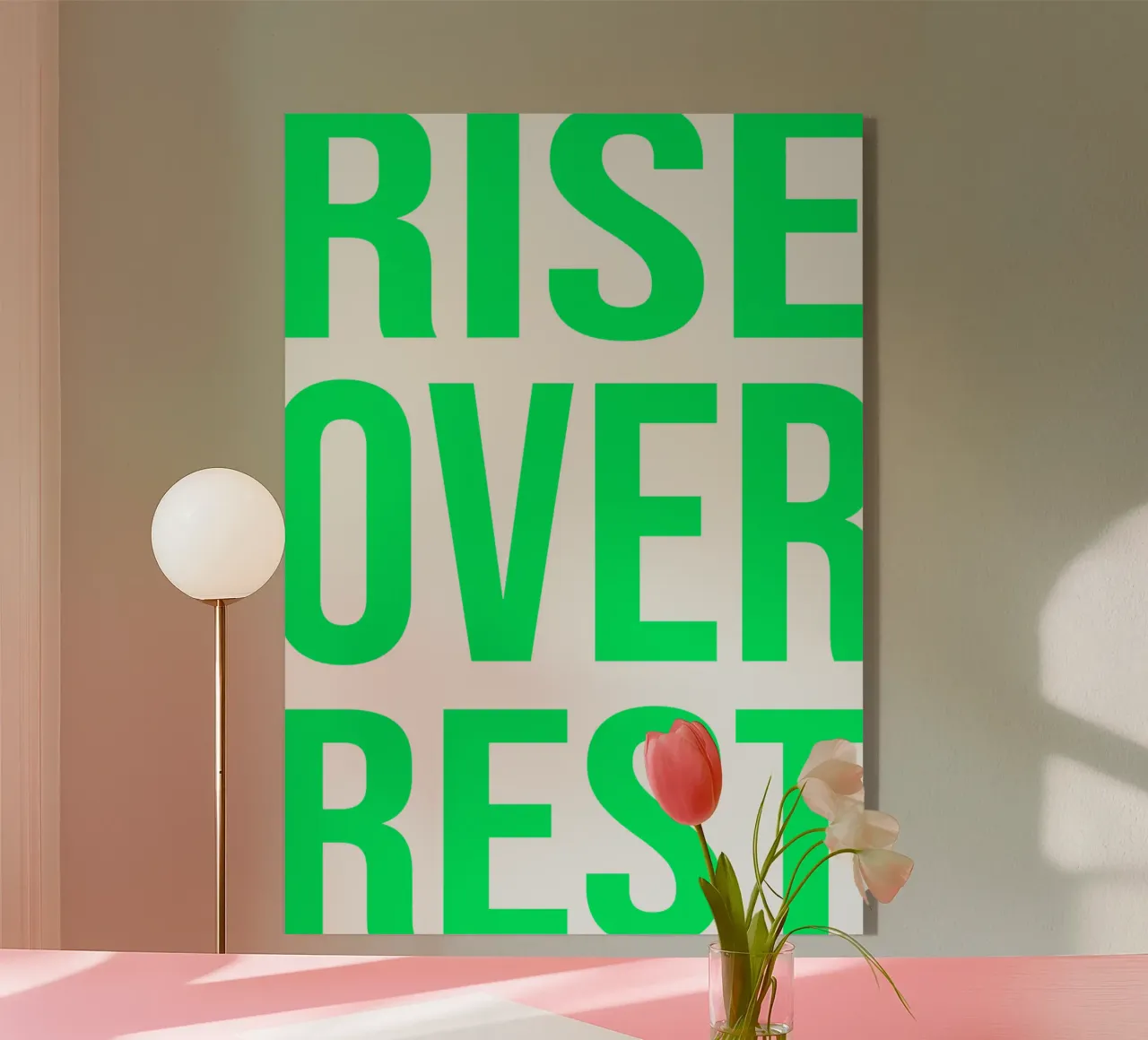 OVER series - bold letters, brave values (5 colors) plexiglass da FRICKE DESIGN