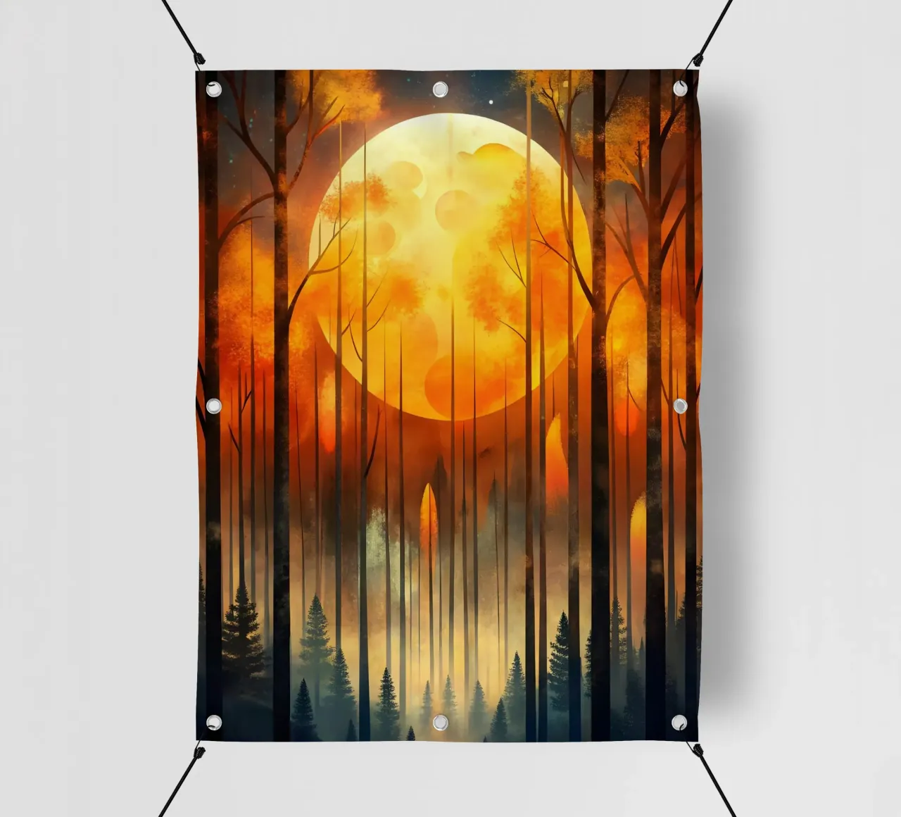 Incantevole luna d'autunno telo in pvc da Artistic-shop