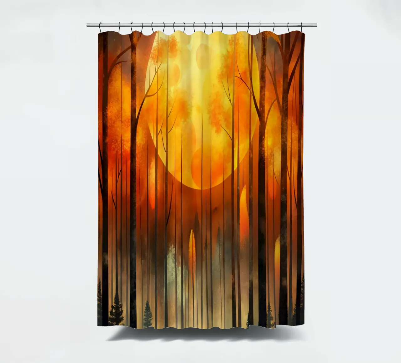 Incantevole luna d'autunno tenda da doccia da Artistic-shop