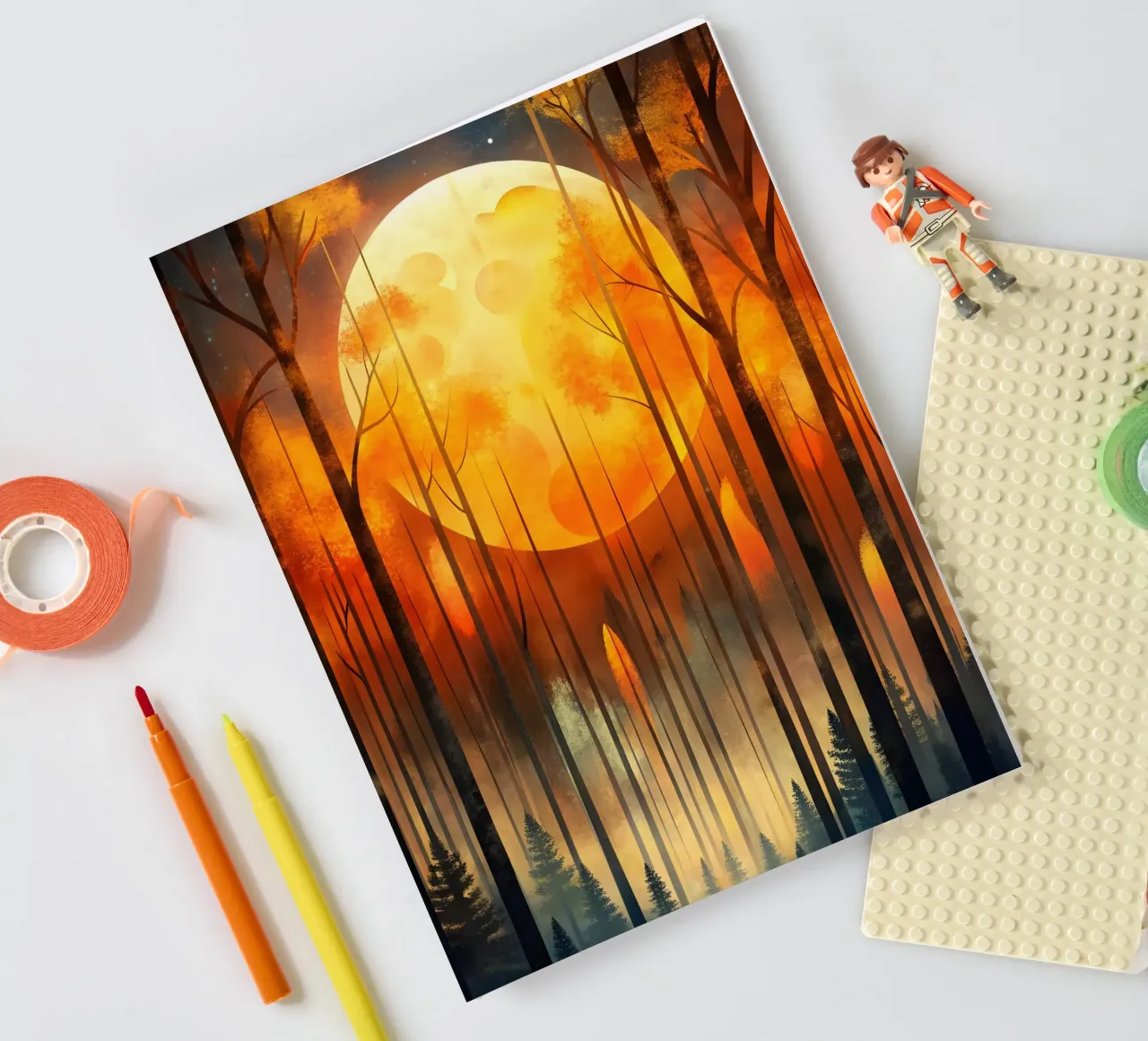 Enchanting Autumn Moon notebook by Artistic-shop