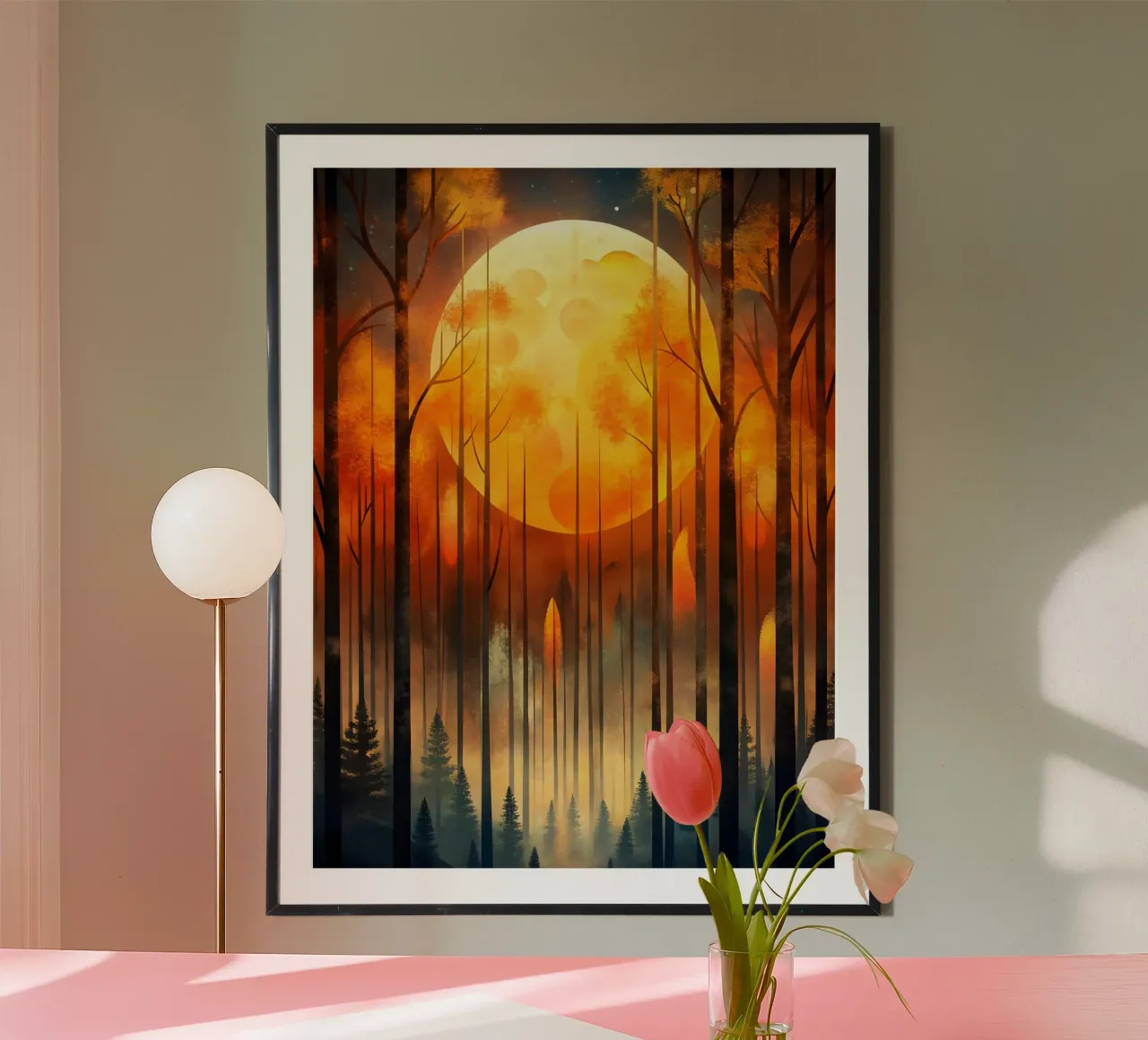 Incantevole luna d'autunno carta hahnemühle da Artistic-shop