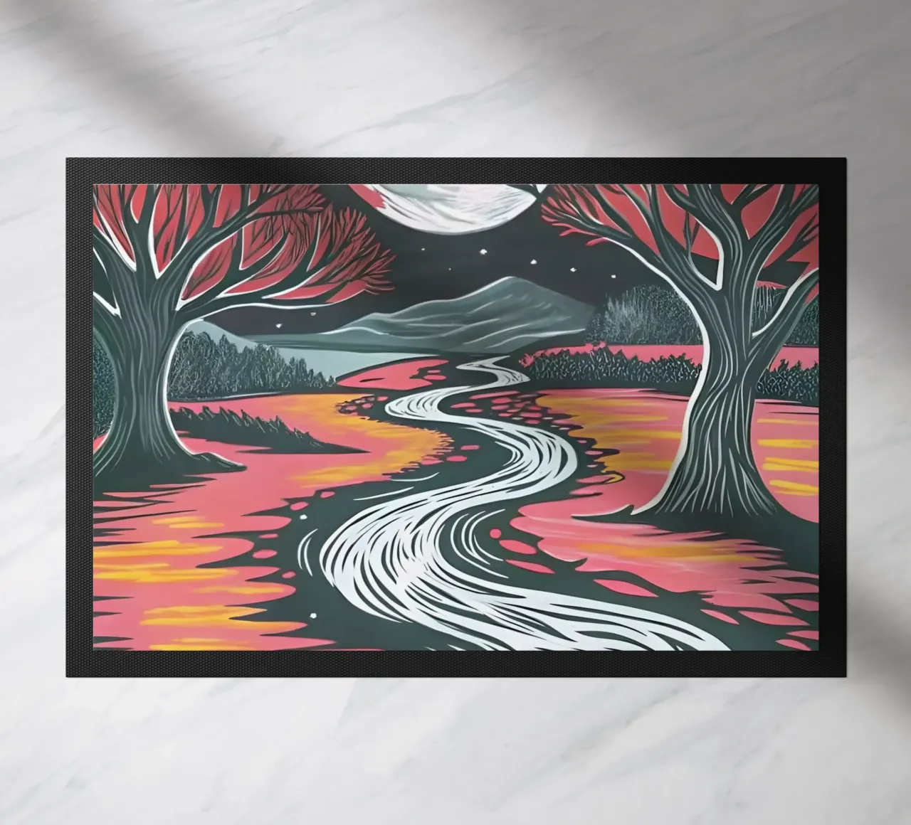 Moonlit River doormat by Artistic-shop