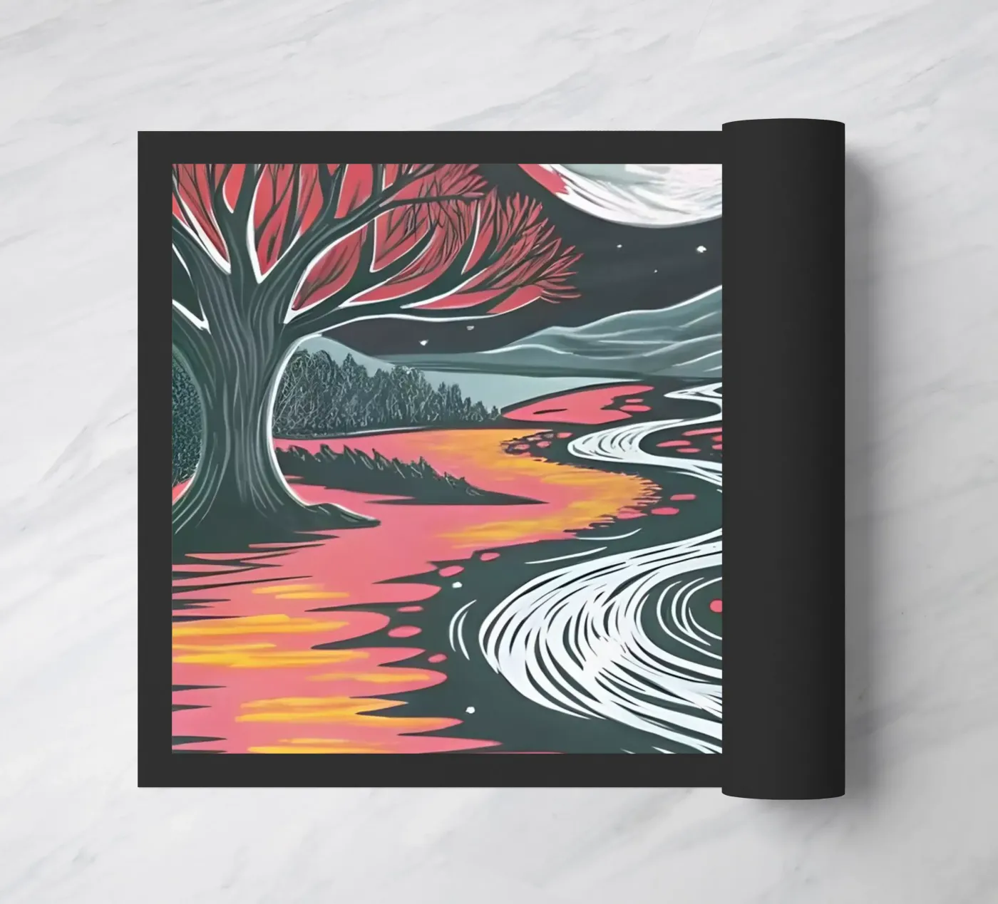 Rivière au clair de lune paillasson de Artistic-shop