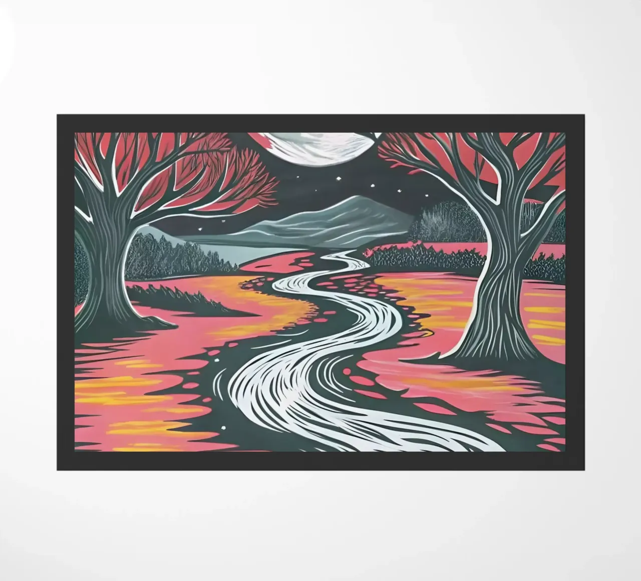 Moonlit River doormat by Artistic-shop